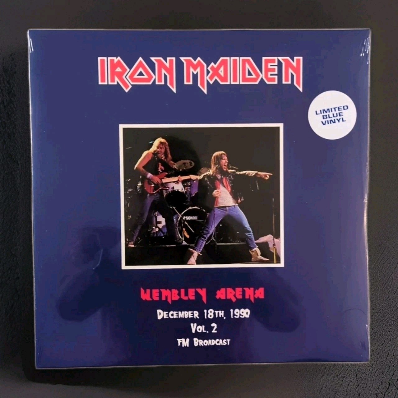 Iron Maiden Wembley Arena 1990 Volume 2 LP Limited Blue Vinyl Record Album