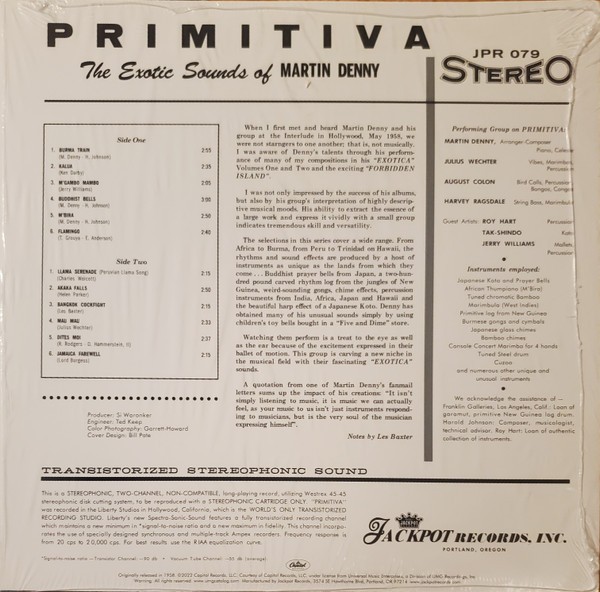 Martin Denny – Primitiva (Blue Translucent Swirl Vinyl) – JAZZ *NEW/COLOR*
