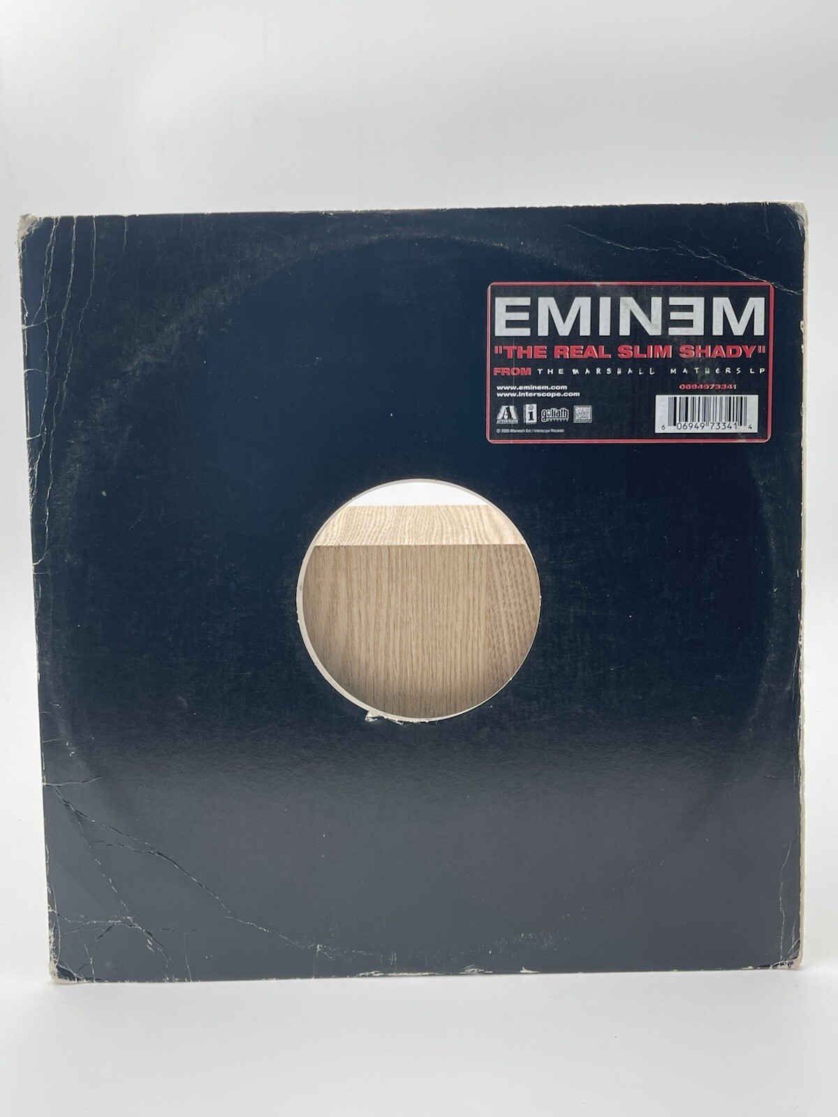 EMINEM THE REAL SLIM SHADY 12″ SINGLE VG+ VINYL RECORD AFTERMATH 2000 FREE SHIP