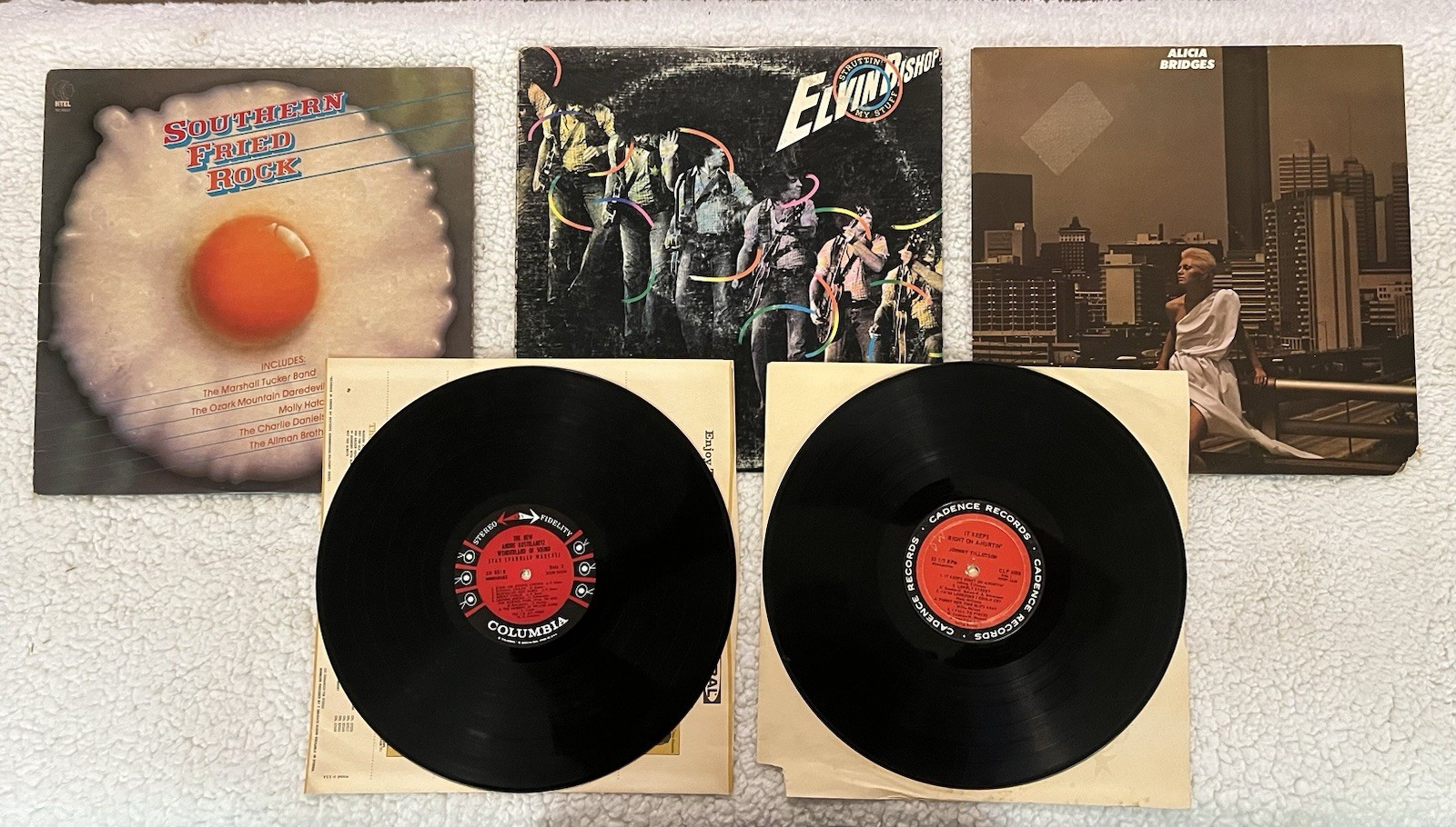 Vintage Vinyl Record LP Lot of 5 Elvin Bishop Southern Fried Rock Disco 70s 60s