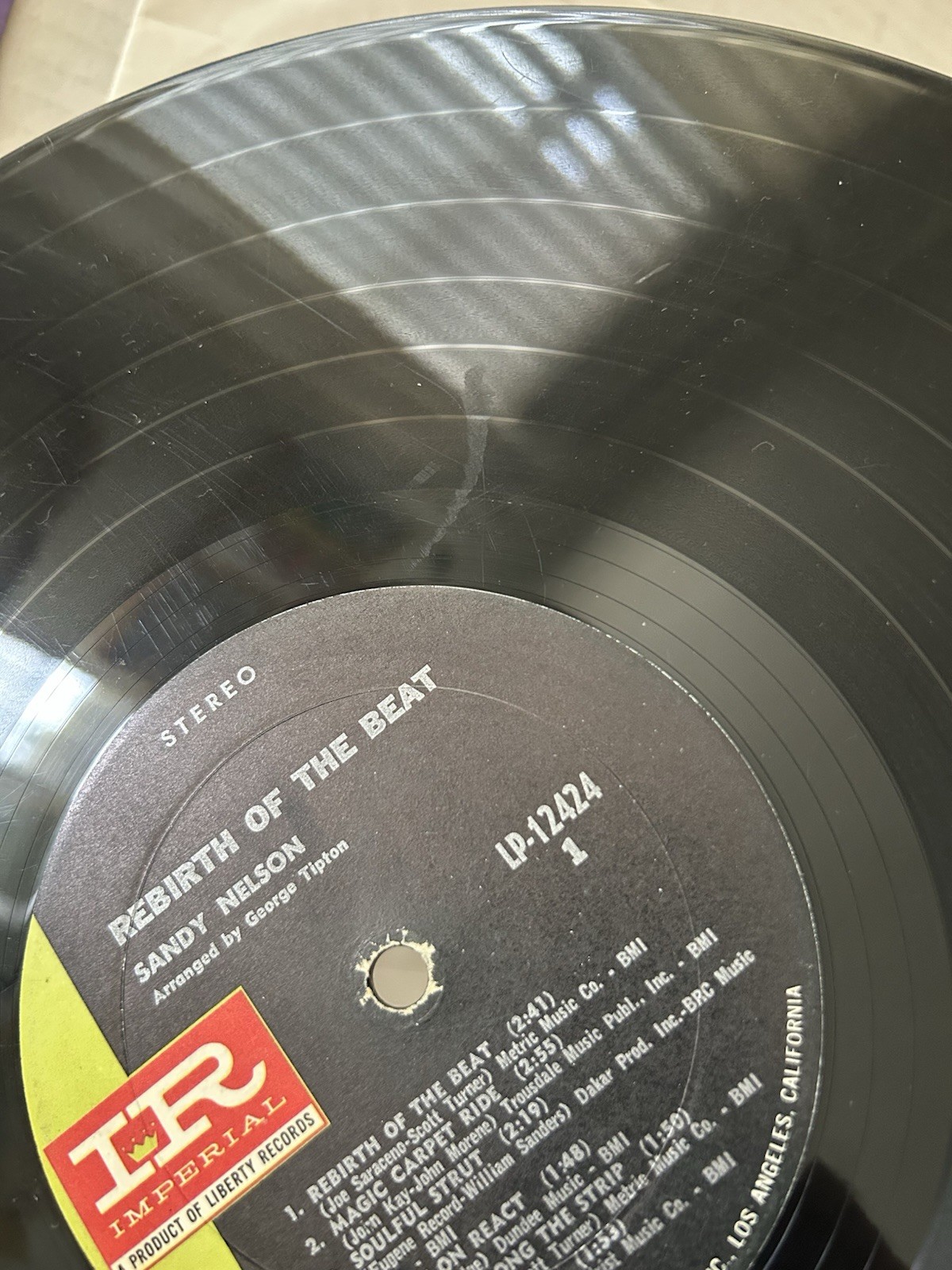 SANDY NELSON Rebirth Of The Beat Vinyl Record LP G-/F Pop Rock