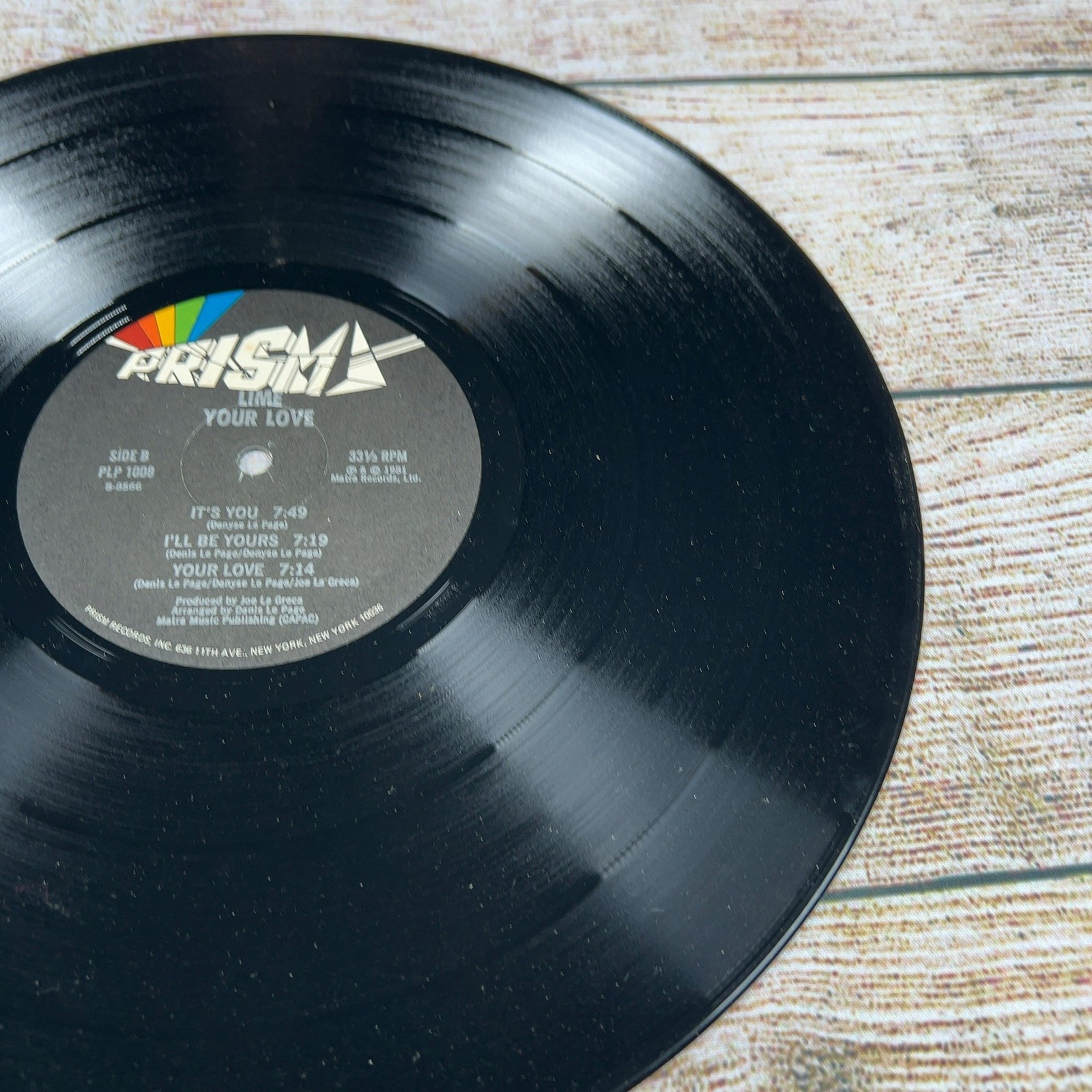 Lime Your Love Vinyl LP Prism Records Hi NRG Disco Electro Funk Canada 1981 80s