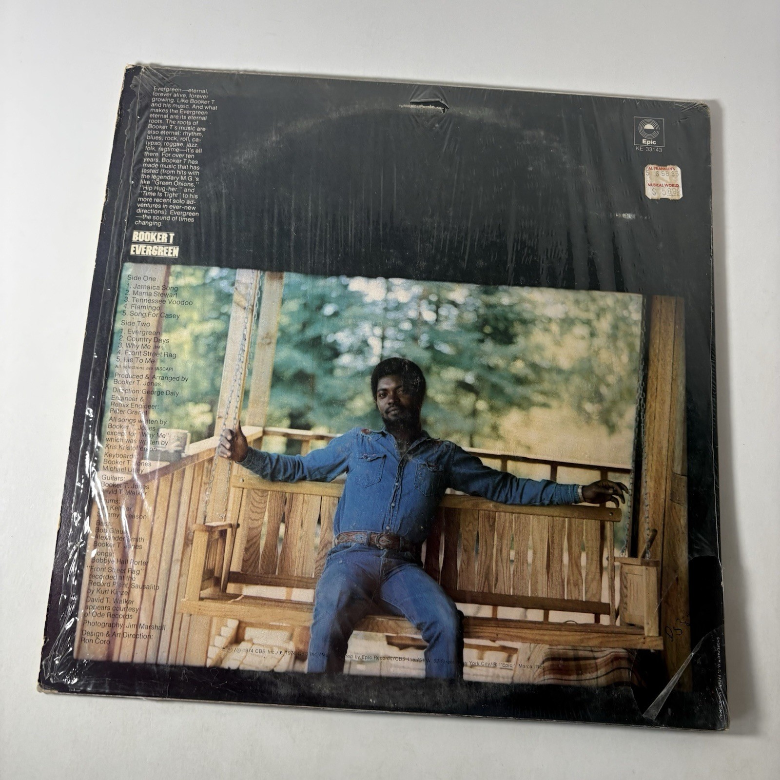 Booker T Evergreen LP Epic Records KE 33143 Vintage Stereo Vinyl LP Record Album