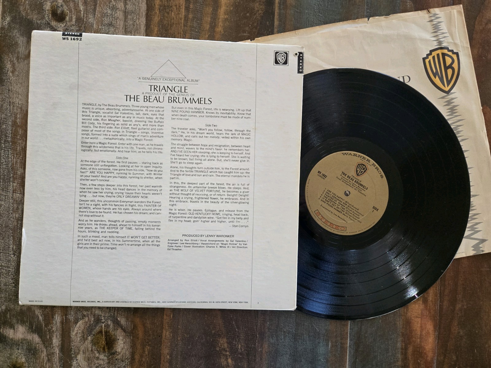 BEAU BRUMMELS Triangle Warner Bros LP Gold psych 1967