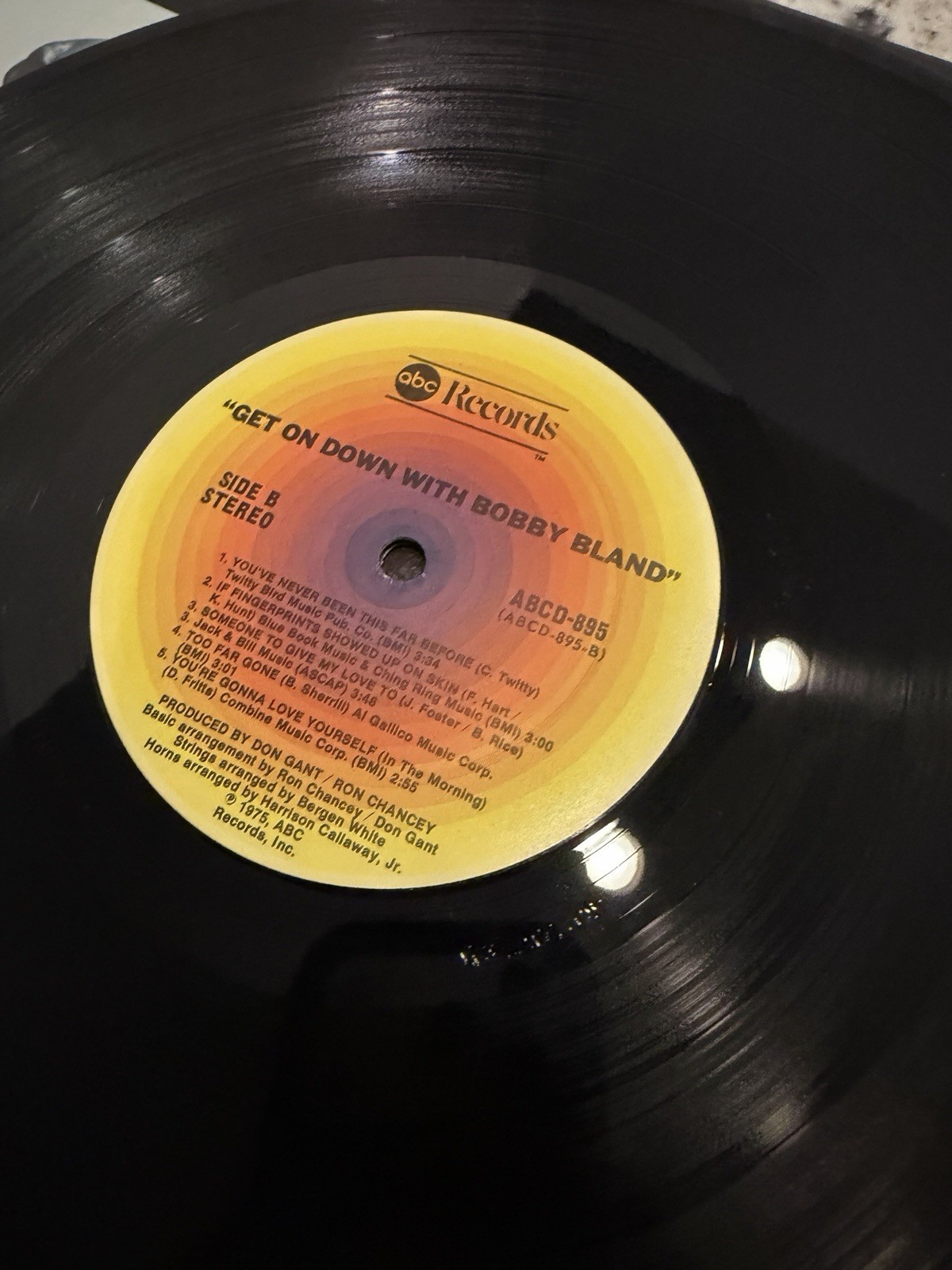 Bobby Bland Get On Down With Bobby Bland Vinyl LP ABC Records 1975 33 RPM ABCD-…