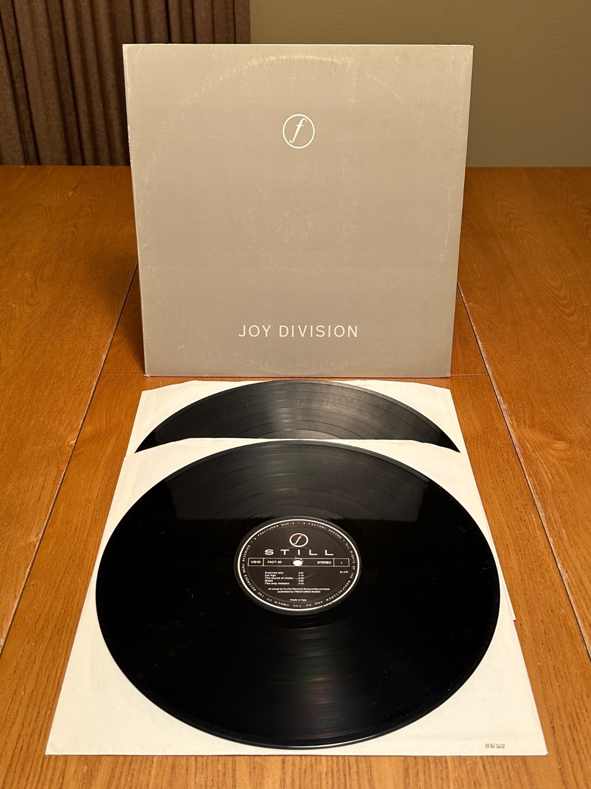 JOY DIVISION / STILL 1981 Factory Records 2xLP Italy FACT 40 Gatefold EX/NM