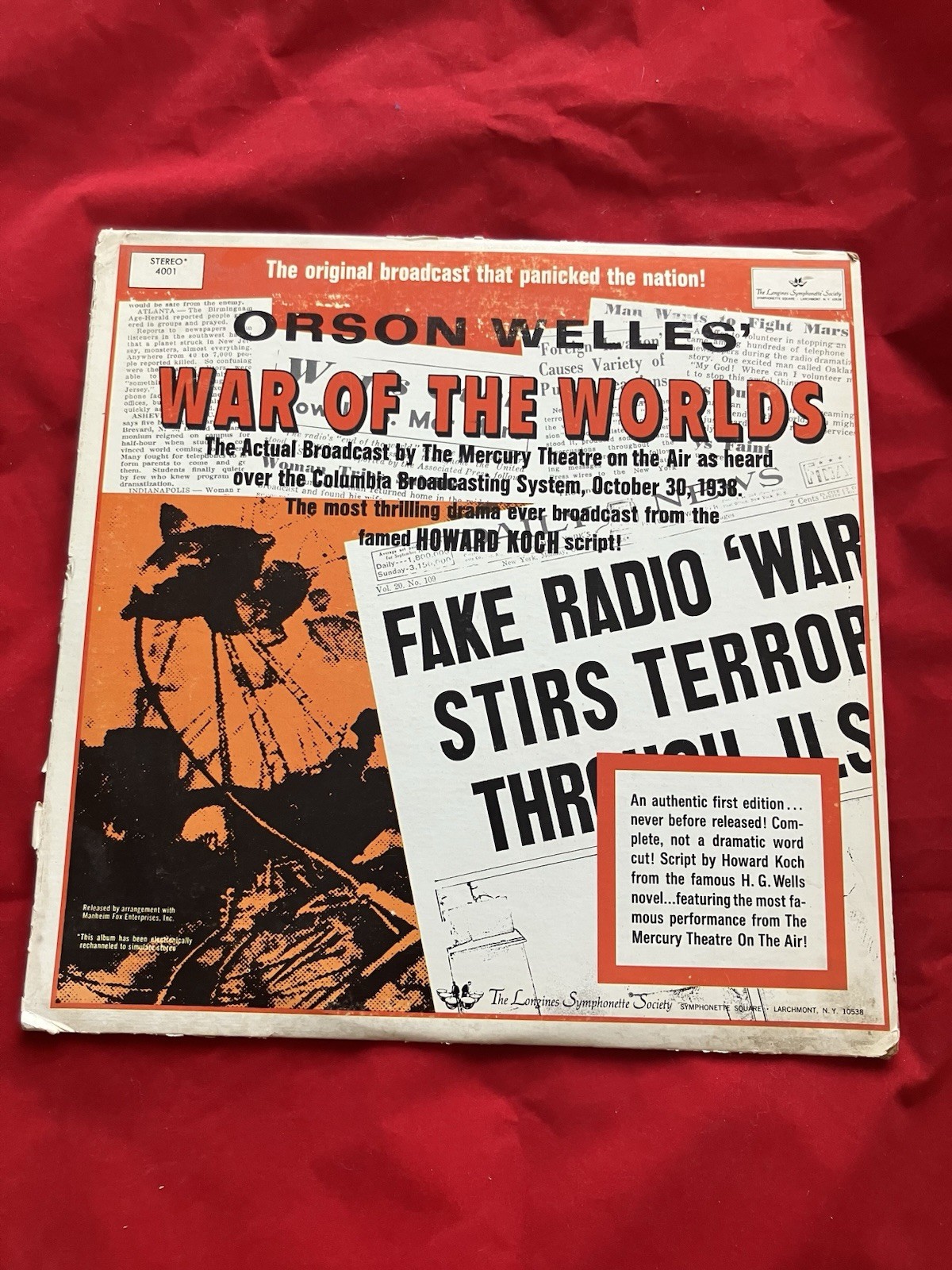 Orson Welles – War of the Worlds (1968/1969 LP). Complete & Uncut. Howard Koch