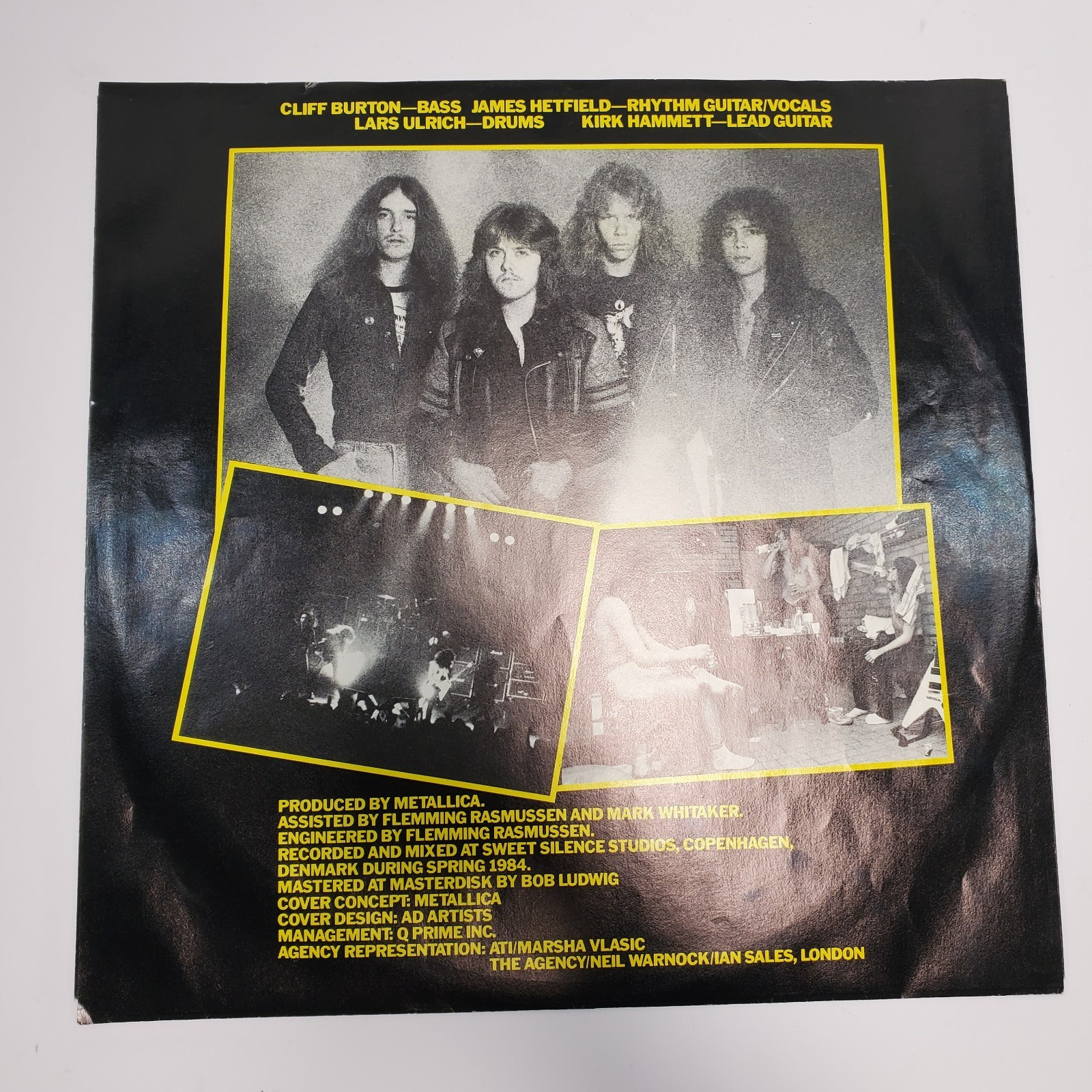 Metallica Ride The Lightning Vinyl LP w/Original Inner Sleeve Elektra 60396-1 VG