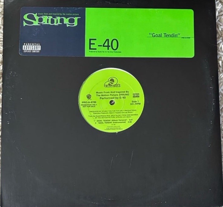 E-40 Goal Tendin’ Vinyl Record 1997 Qwest Records Label Green Label Promo Rap