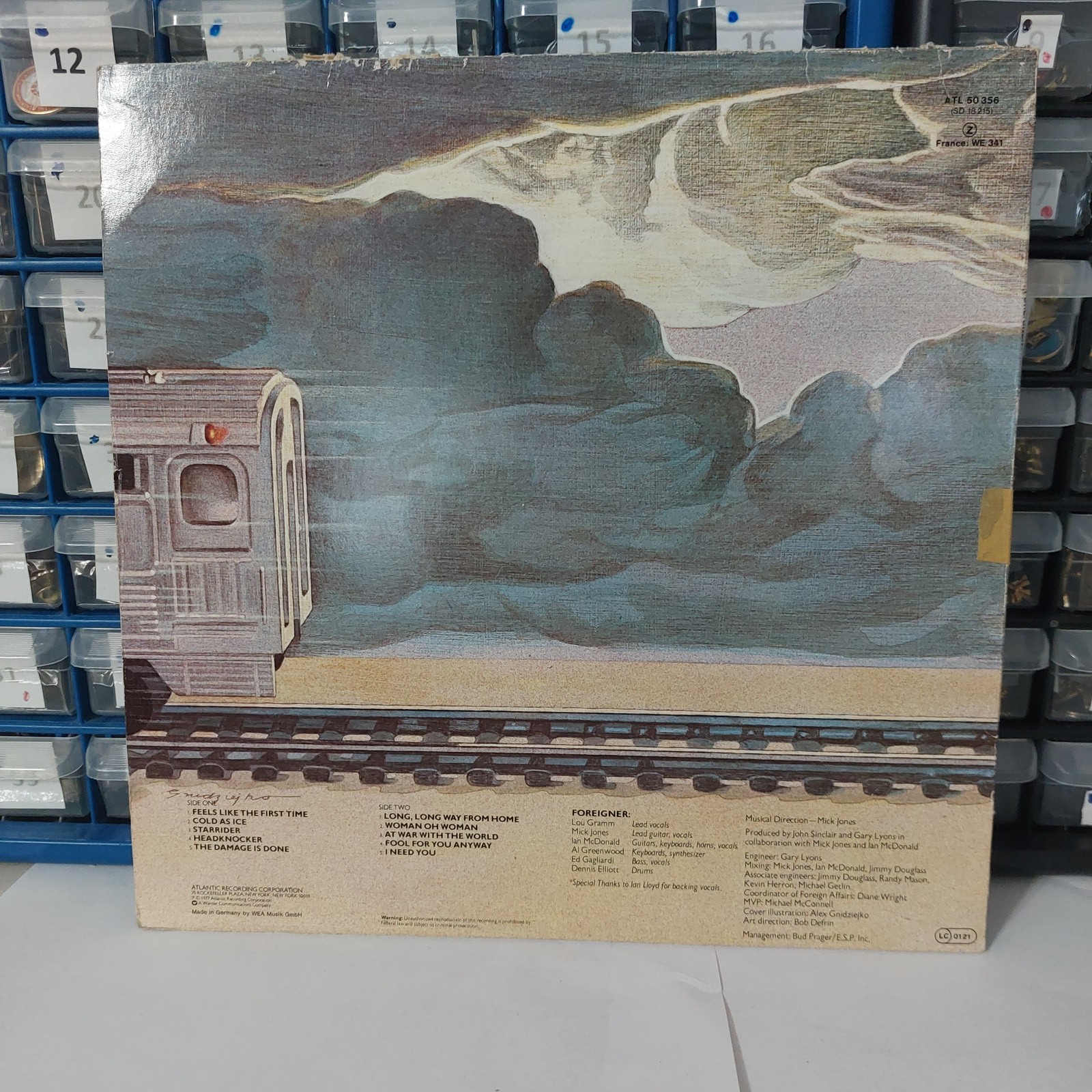 Foreigner Self Titled LP Atlantic Records Rock German Pressing Vinyl 1977