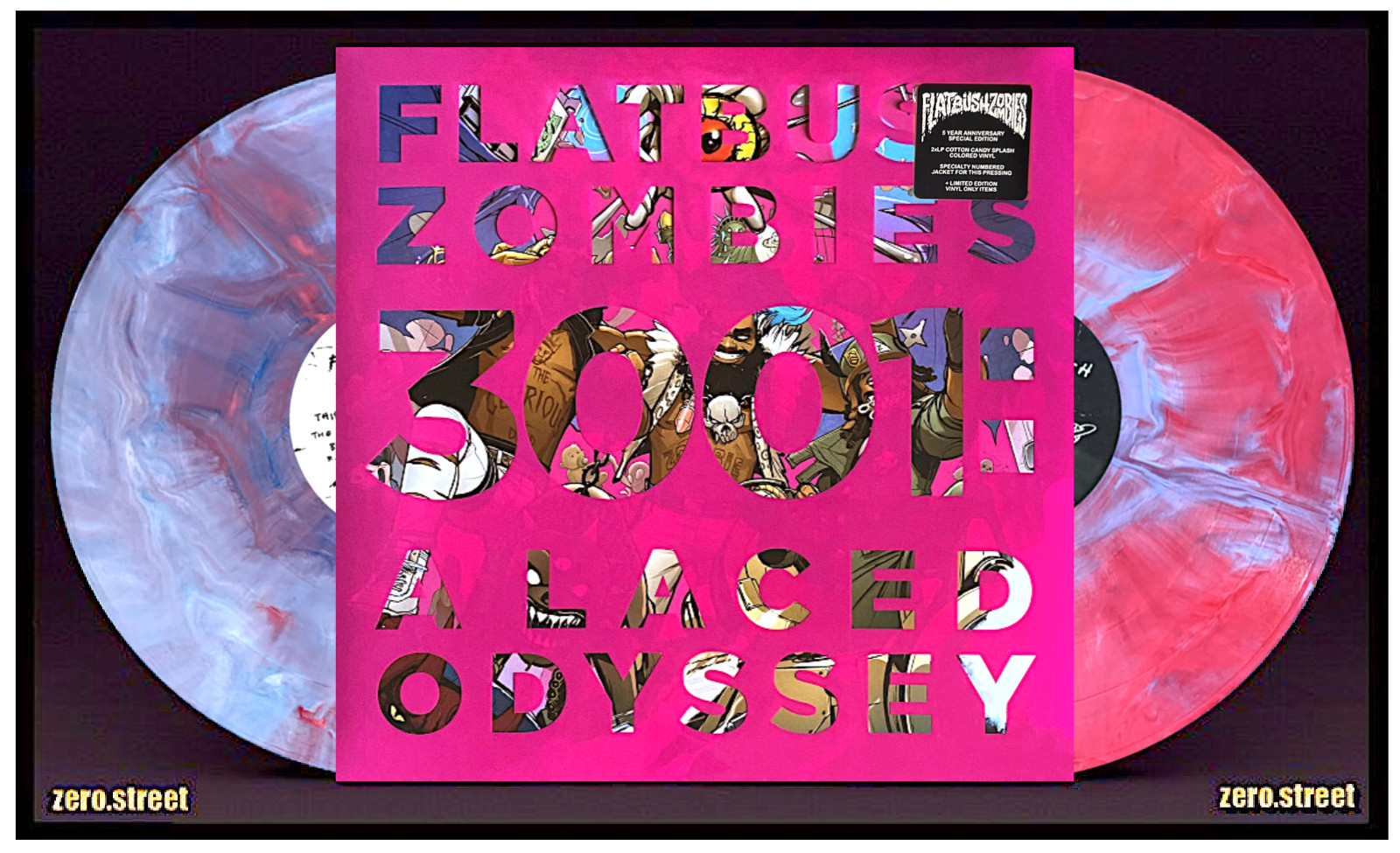 FLATBUSH ZOMBIES 3001: A Laced Odyssey 2LP on COTTON CANDY VINYL New SEALED #d