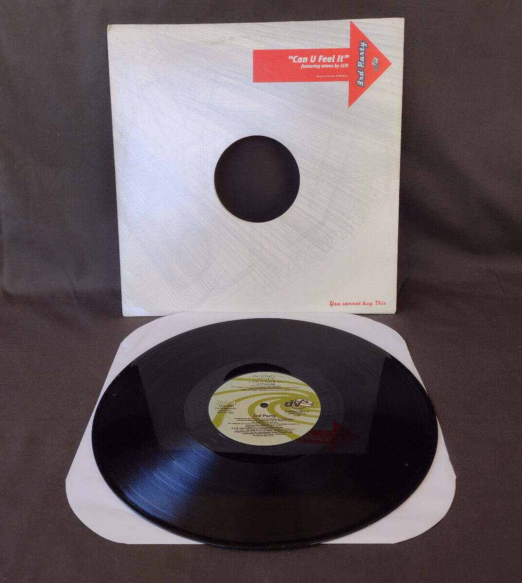 3rd Party – Can U Feel It – DV8 Records 12″ LP Vinyl – PROMOTION – DVPRO 00314