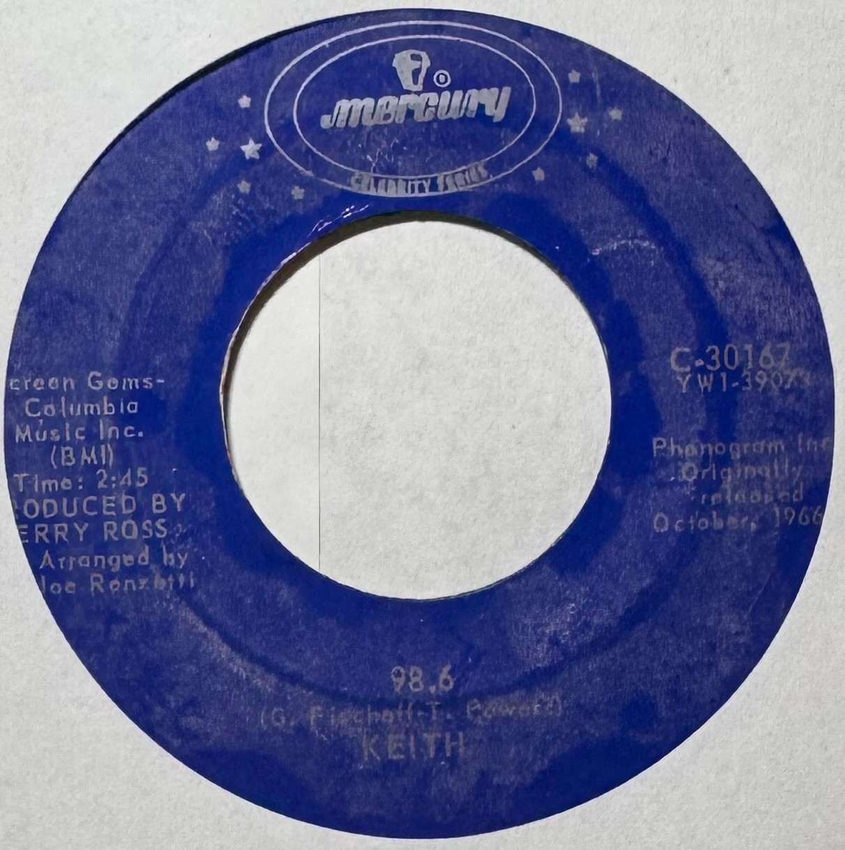 2 ARTISTS * 45 * KEITH – 98.6 / MANFRED MANN – The Mighty Quinn * PVC * RI