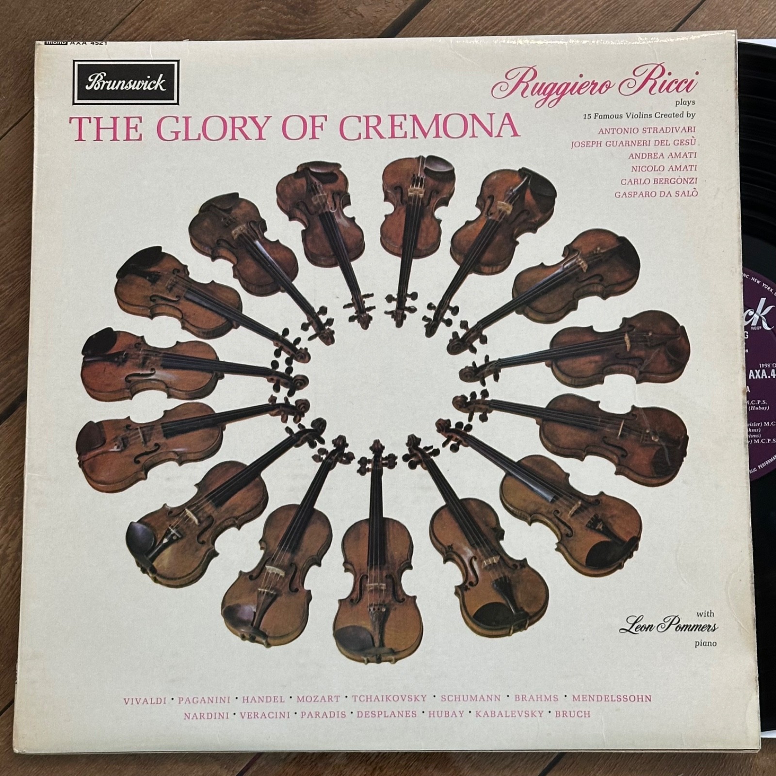 Ruggiero Ricci NM! ED1 DG UK Brunswick lp AXA 4521 Pommers Violin Piano
