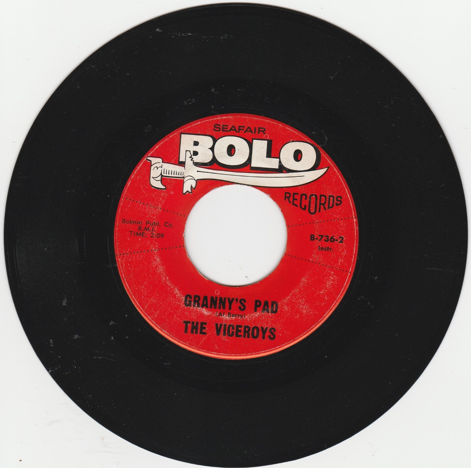 The Viceroys “Granny’s Pad” / “Blues Bouquet” Seafair Bolo 1963 NW Garage Rock