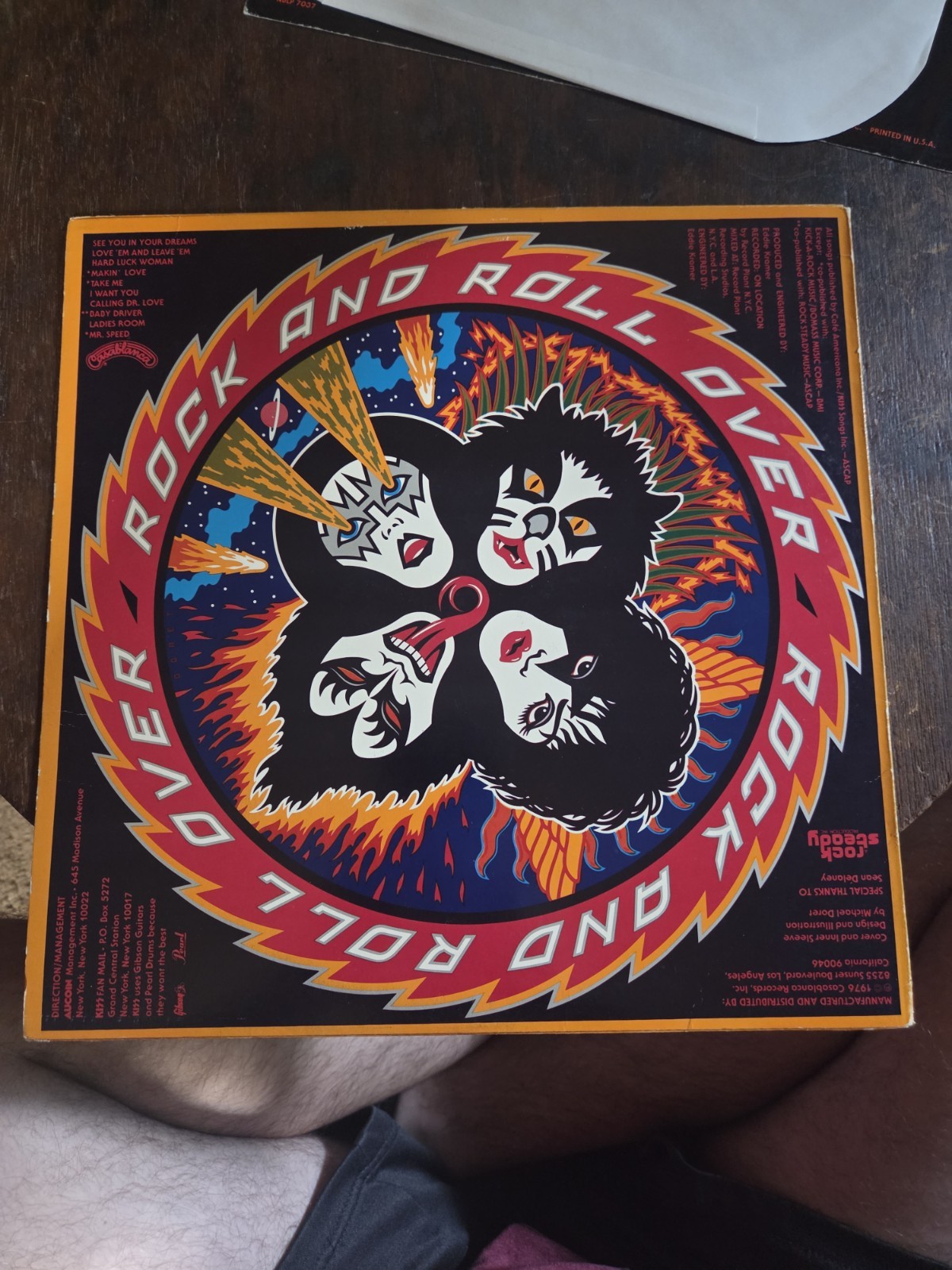 Kiss – Rock And Roll Over First US Pressing 1976 Vinyl LP M/VG