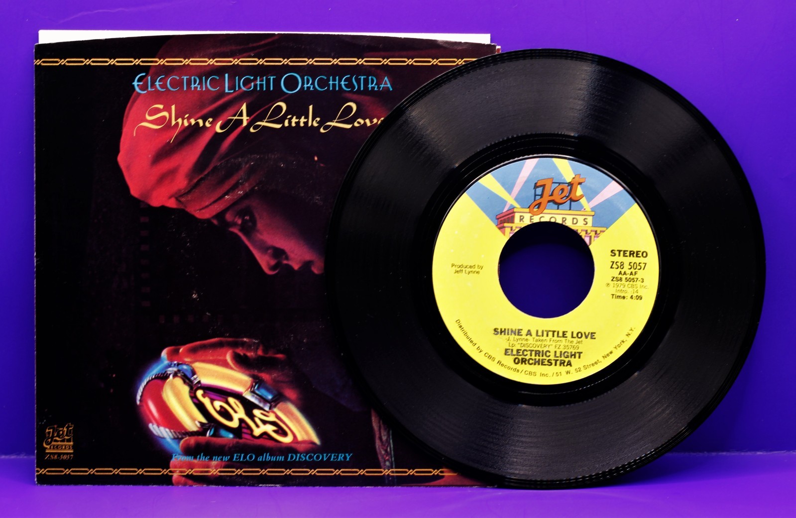 ELECTRIC LIGHT ORCHESTRA Shine A Little Love 45 RPM w/PS JET 5057 NEAR MINT+