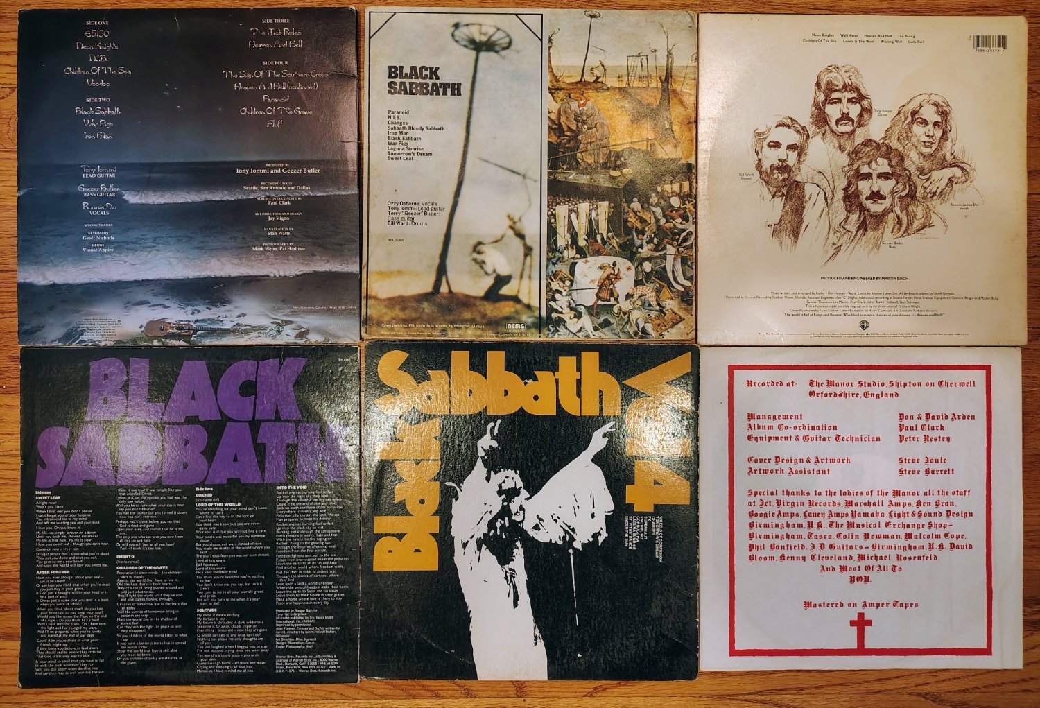 Black Sabbath Mixed Lot LP 1970s-1980s – Live Evil – Vol 4 – Heaven Hell + MORE