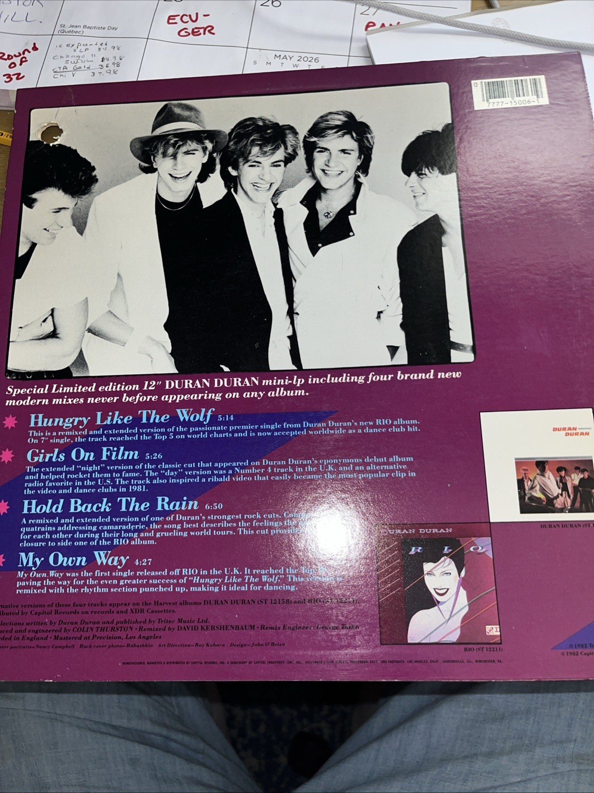 Duran Duran Carnival 12″ Vinyl Mini LP 4 Songs Record Harvest 1982 Girls On Film