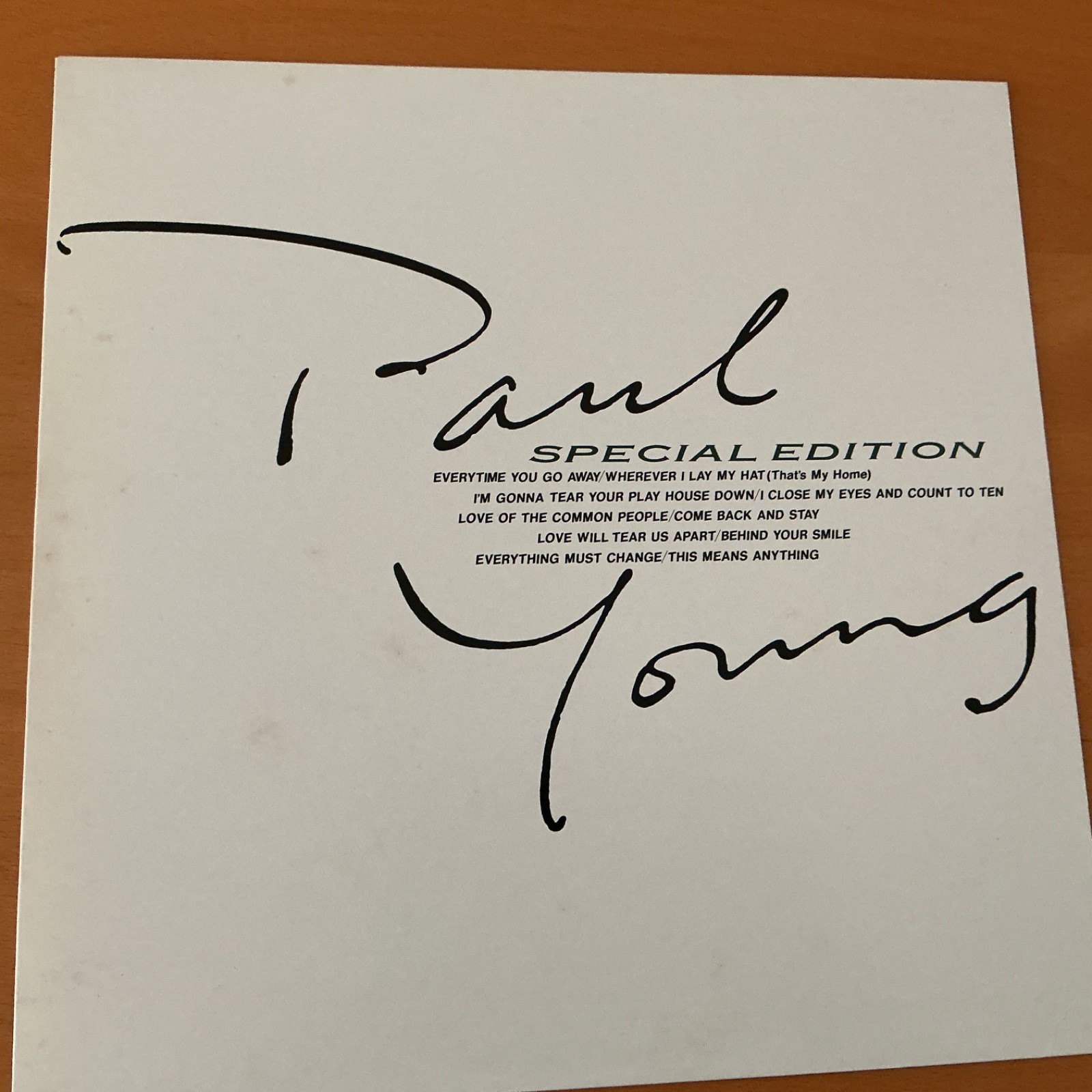 PAUL YOUNG SPECIAL EDITION JAPAN LP PROMO ONLY QX-3P-95005