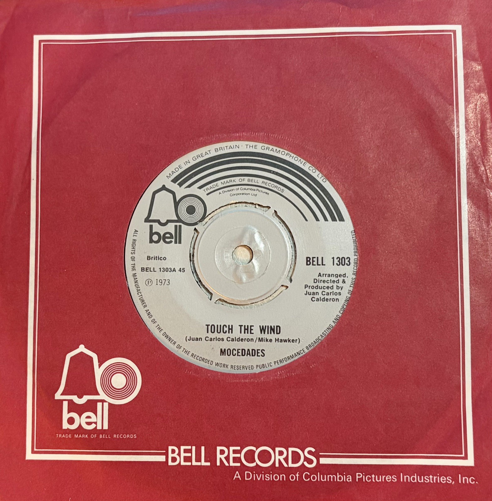 Eurovision SPAIN 1973 MOCEDADES Touch The Wind / Eres Tu – ENGLISH VERSION – 7”