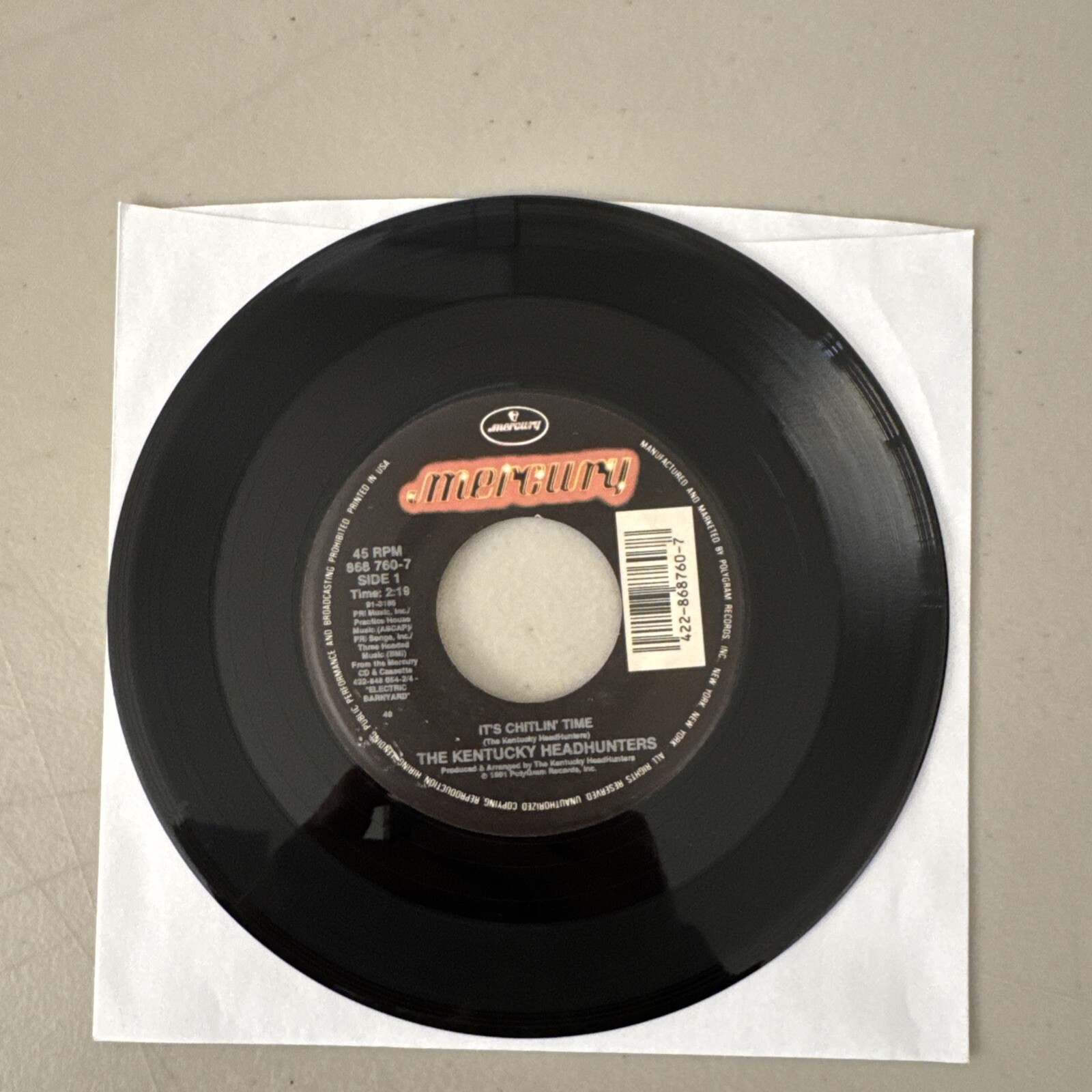 Kentucky Headhunters It’s Chitlin’ Time/Dumas Walker 45rpm 7″ Tested EX