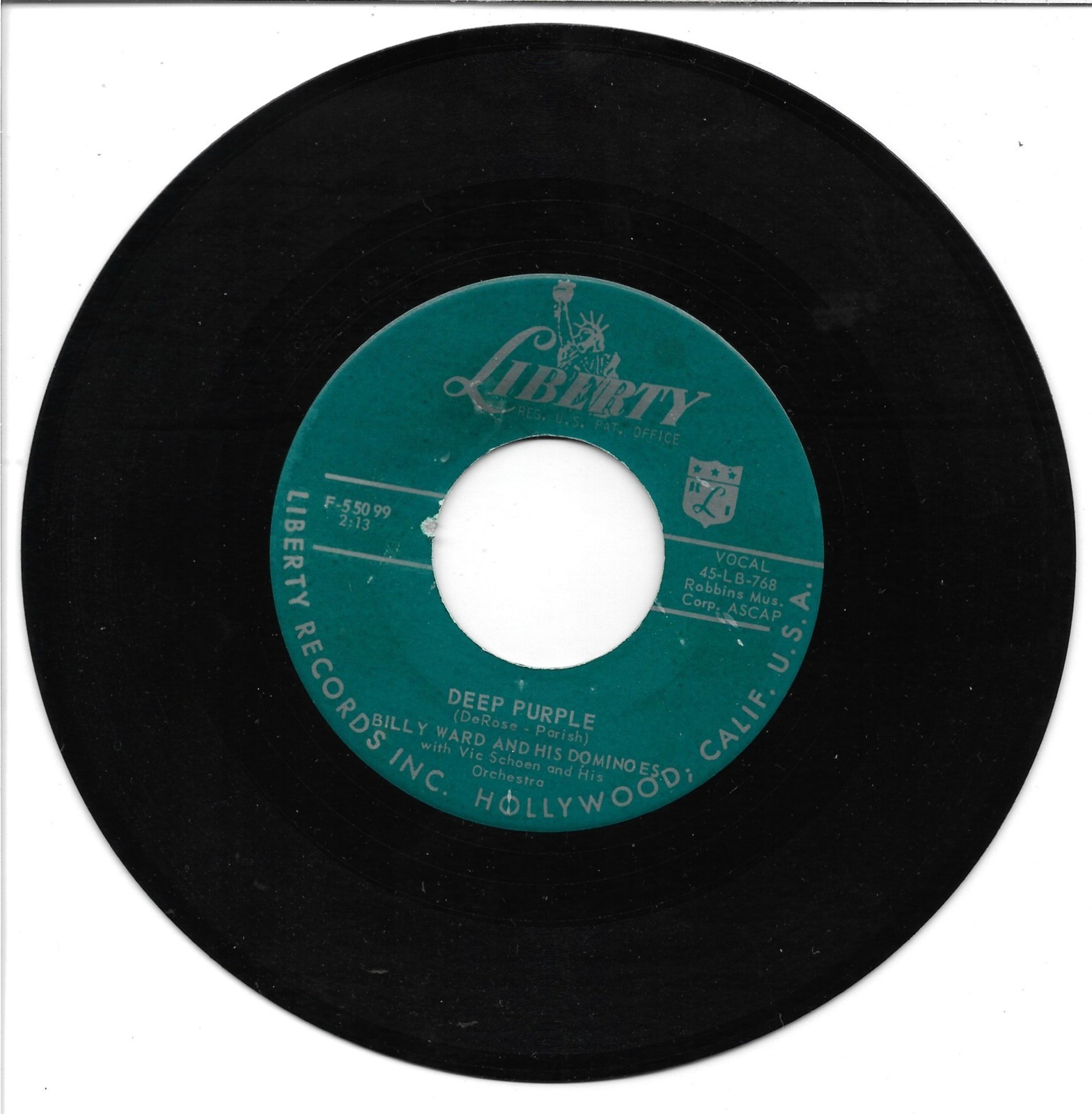 Billy Ward & Dominoes: “Deep Purple” / “Do It Again” – VG+ ’57 – plays NM!