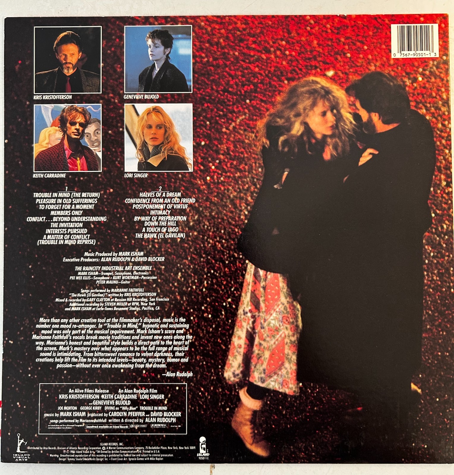 Trouble In Mind Soundtrack Vinyl LP 90501-1-E VG Condition Marianne Faithful