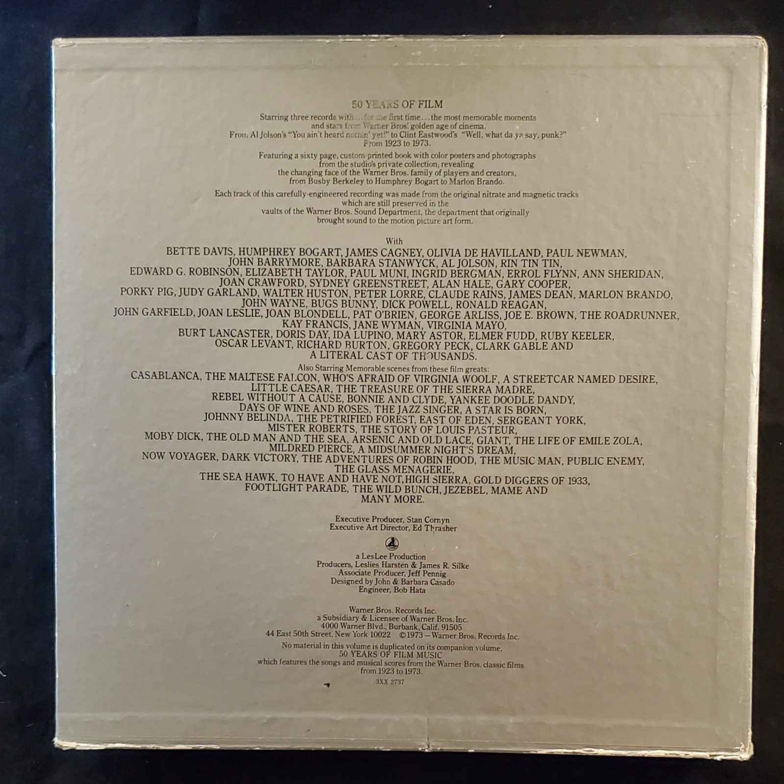 50 Years Of Film Warner Bros. Box Set 3Lps 3XX 2737 EX/VG+Film Dialog, Music