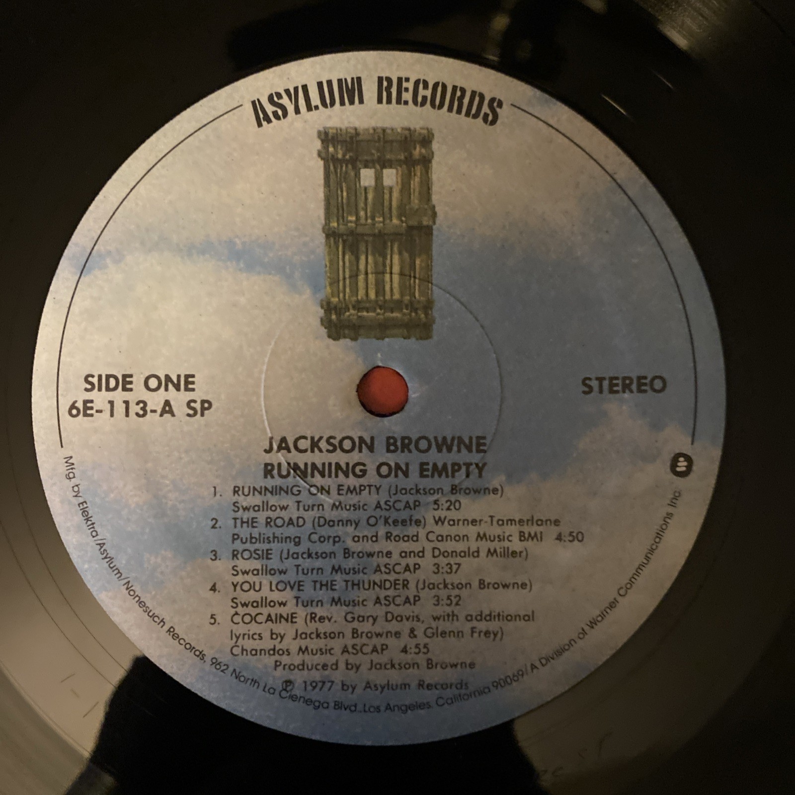 Jacksn Browne Running On Empty Vinyl LP Orig Record VG Booklet