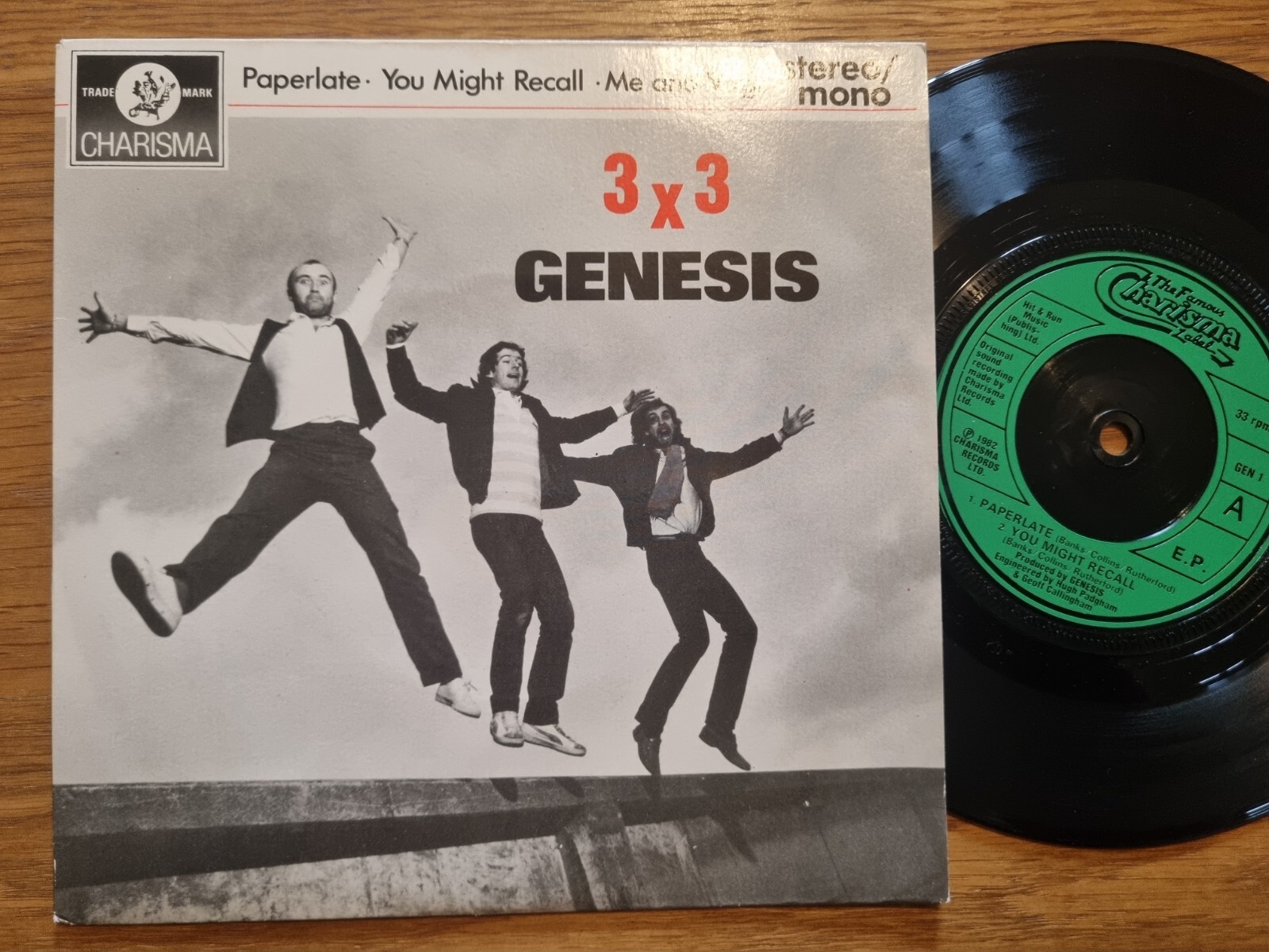 GENESIS – 3X3 EP – Paperlate You Might Recall Me And Virgil 1982 7” Charisma