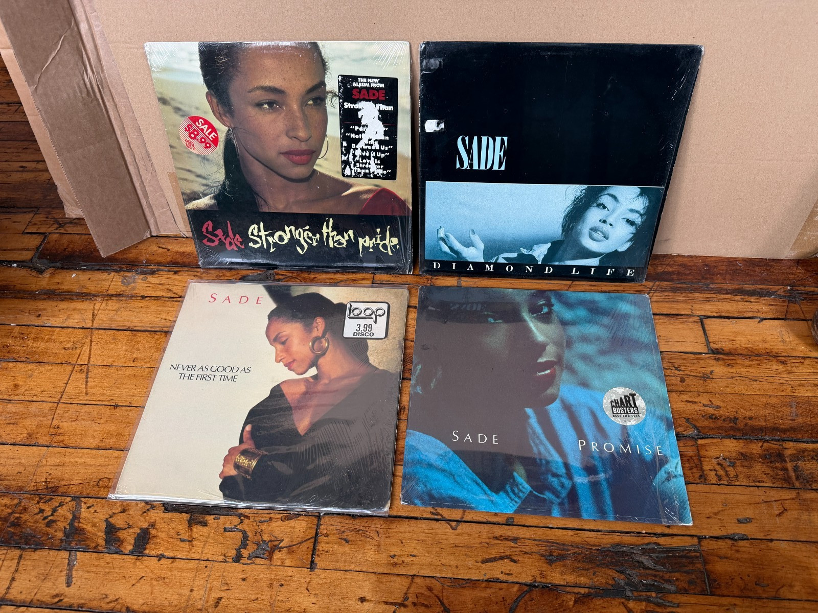 Sade Vinyl LP Lot of 4 Stronger Than Pride Diamond Life Promise Never As Good