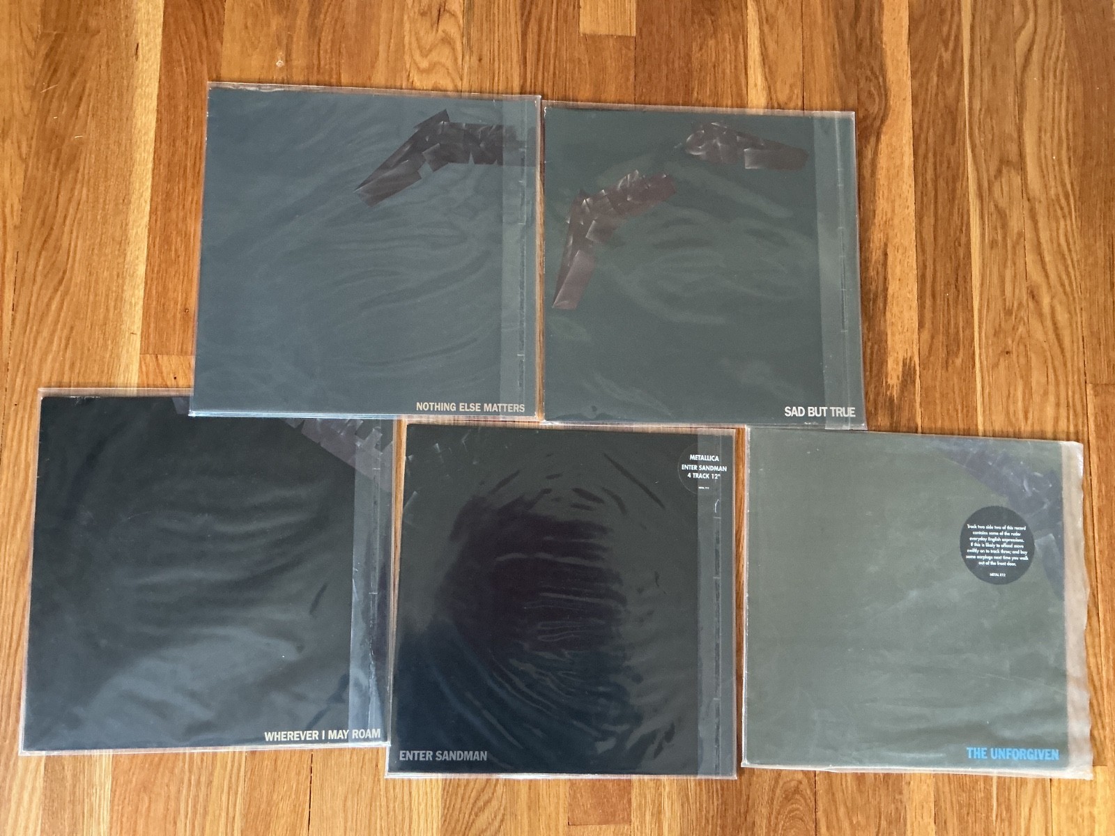 Metallica lot of 5 EP’s, orig ‘92 UK Vertigo, not reissues, VG+, Black album