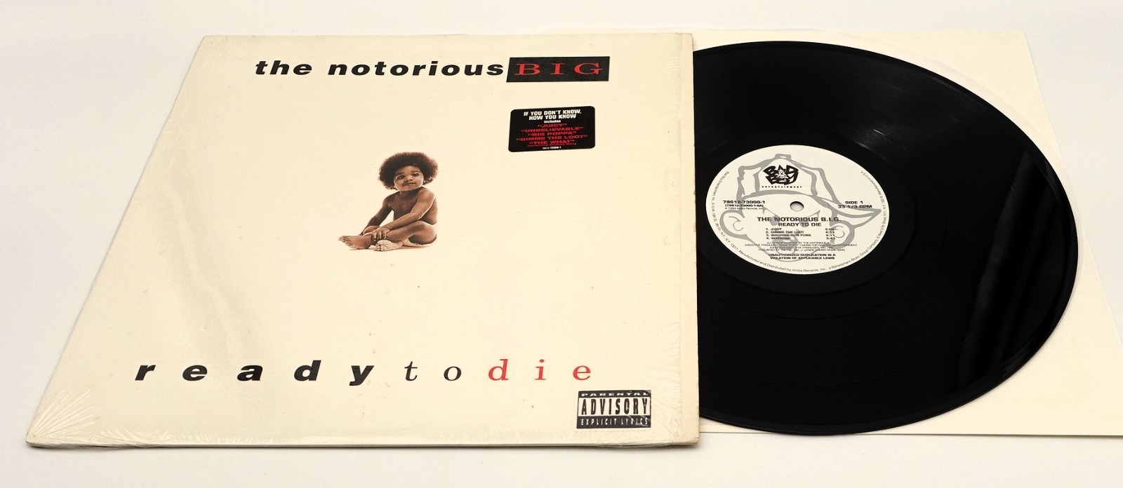 The Notorious B.I.G. 1994 Ready To Die Vinyl LP Record Bad Boy 1st Press EX