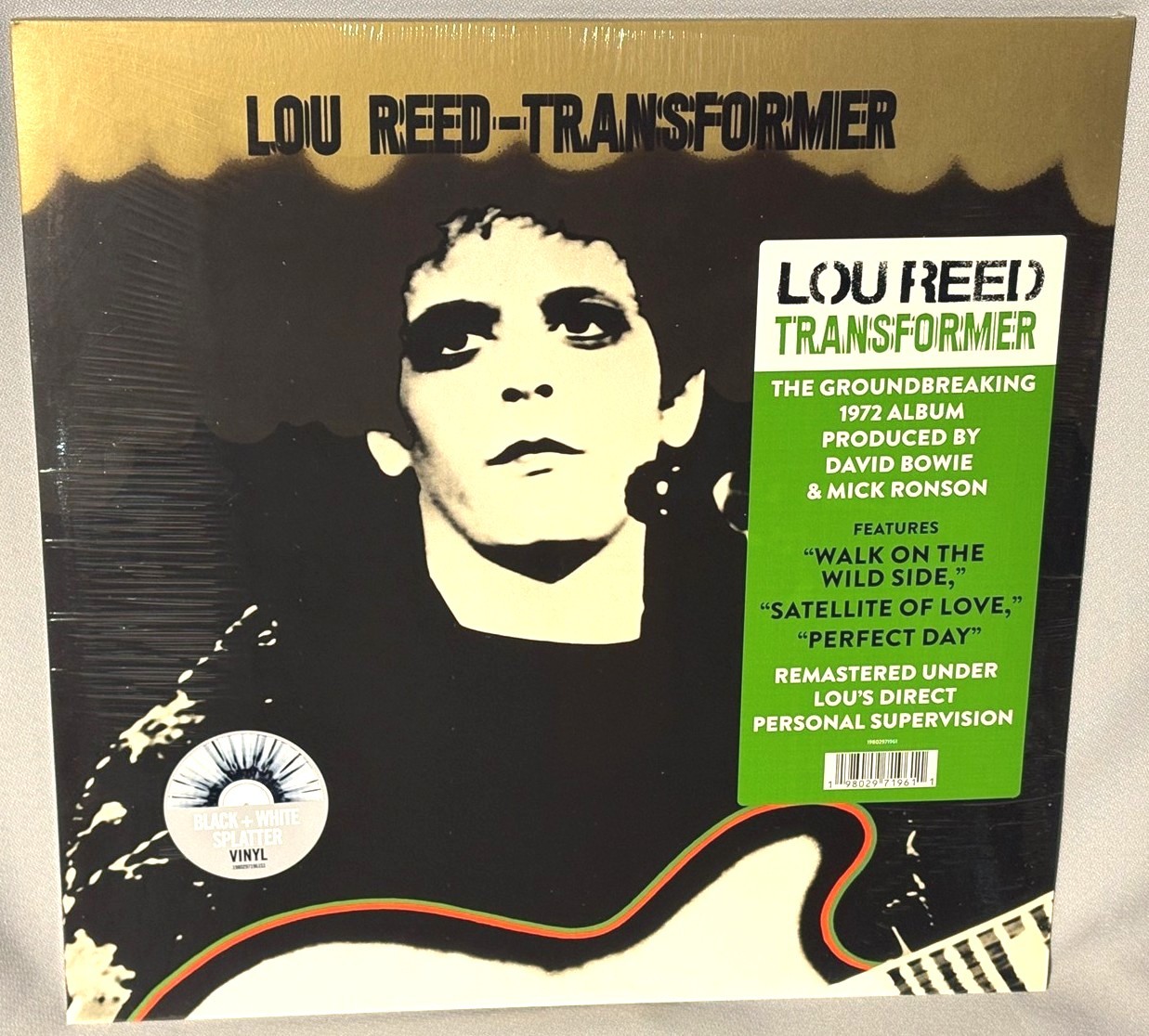LP LOU REED Transformer (BLACK/WHITE SPLATTER Vinyl, 2016) NEW MINT SEALED