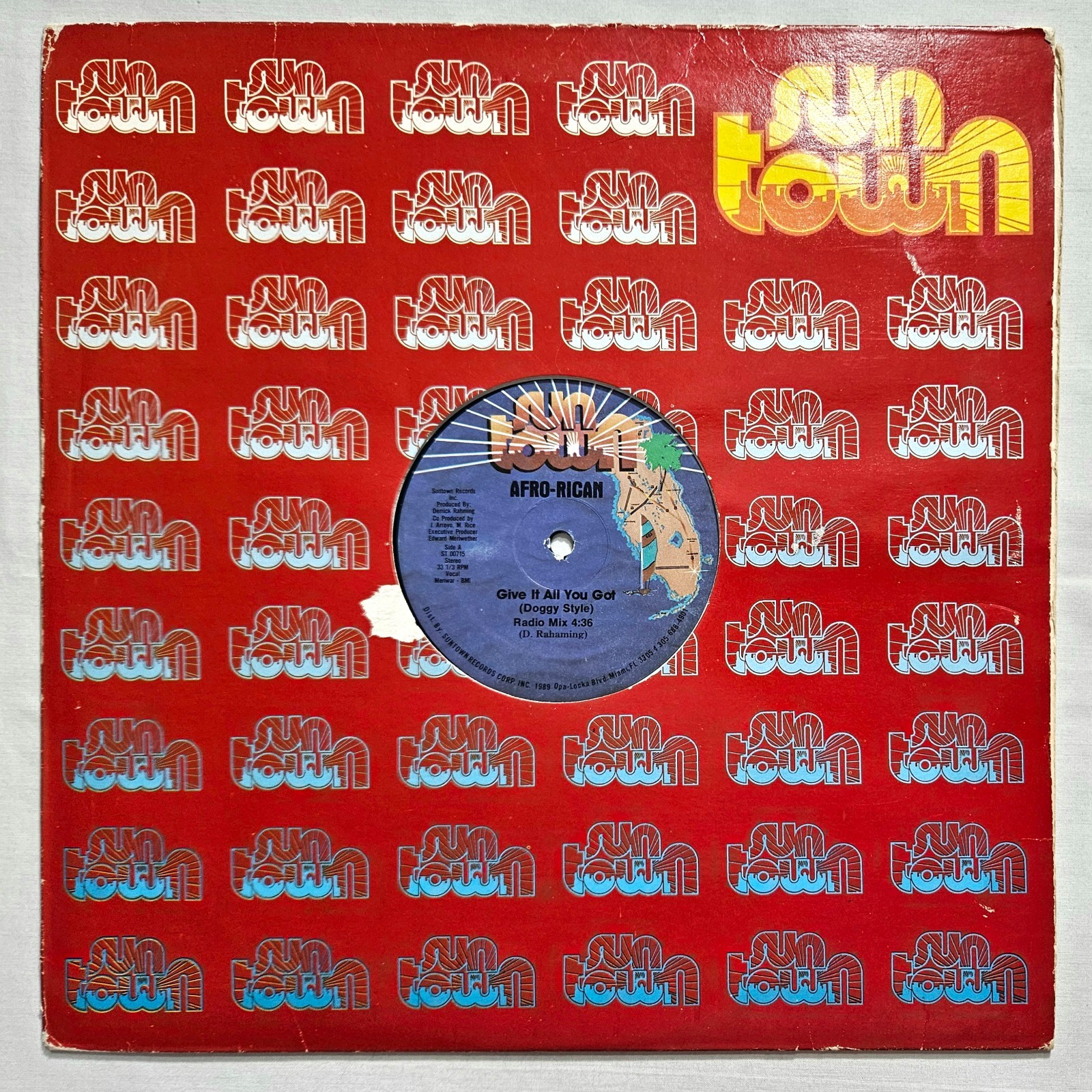 1987 – AFRO-RICAN – GIVE IT ALL YOU GOT – SUNTOWN RECORDS ORIGINAL PRESSING