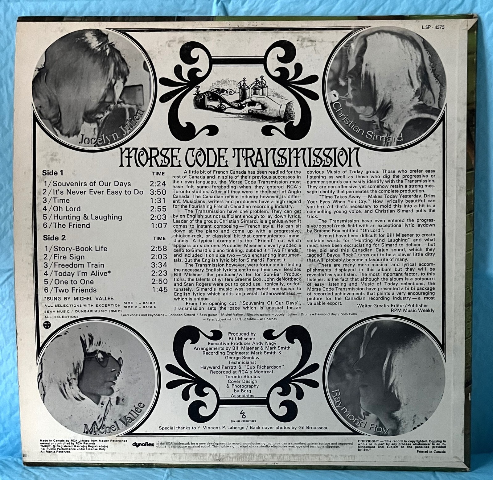 Morse Code Transmission – 1971 Canada Psych /Prog Debut !!! – LSP – 4575