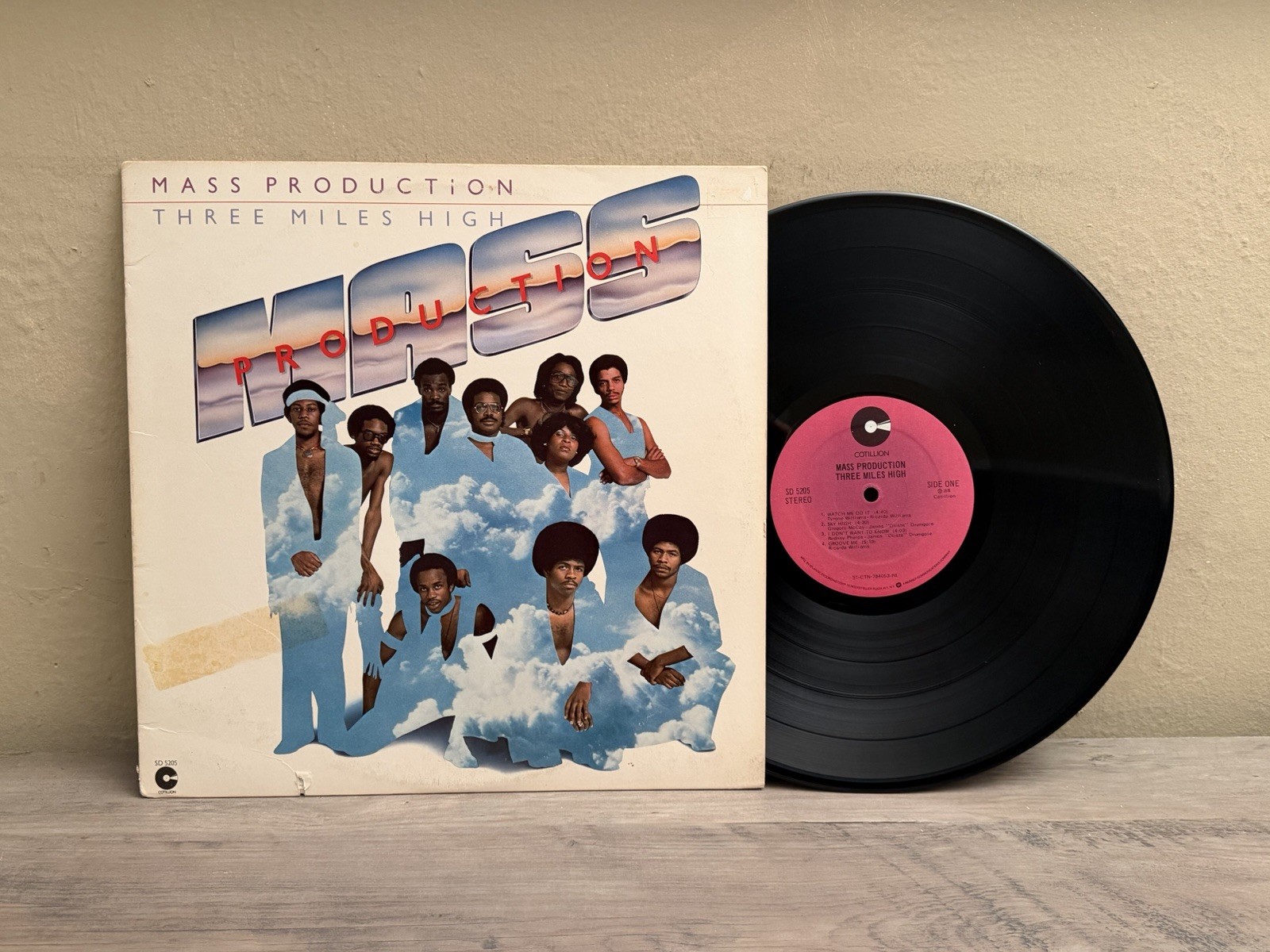 MASS PRODUCTION THREE MILES HIGH SMOOTH SOUL FUNK DISCO COTILLION LABEL LP
