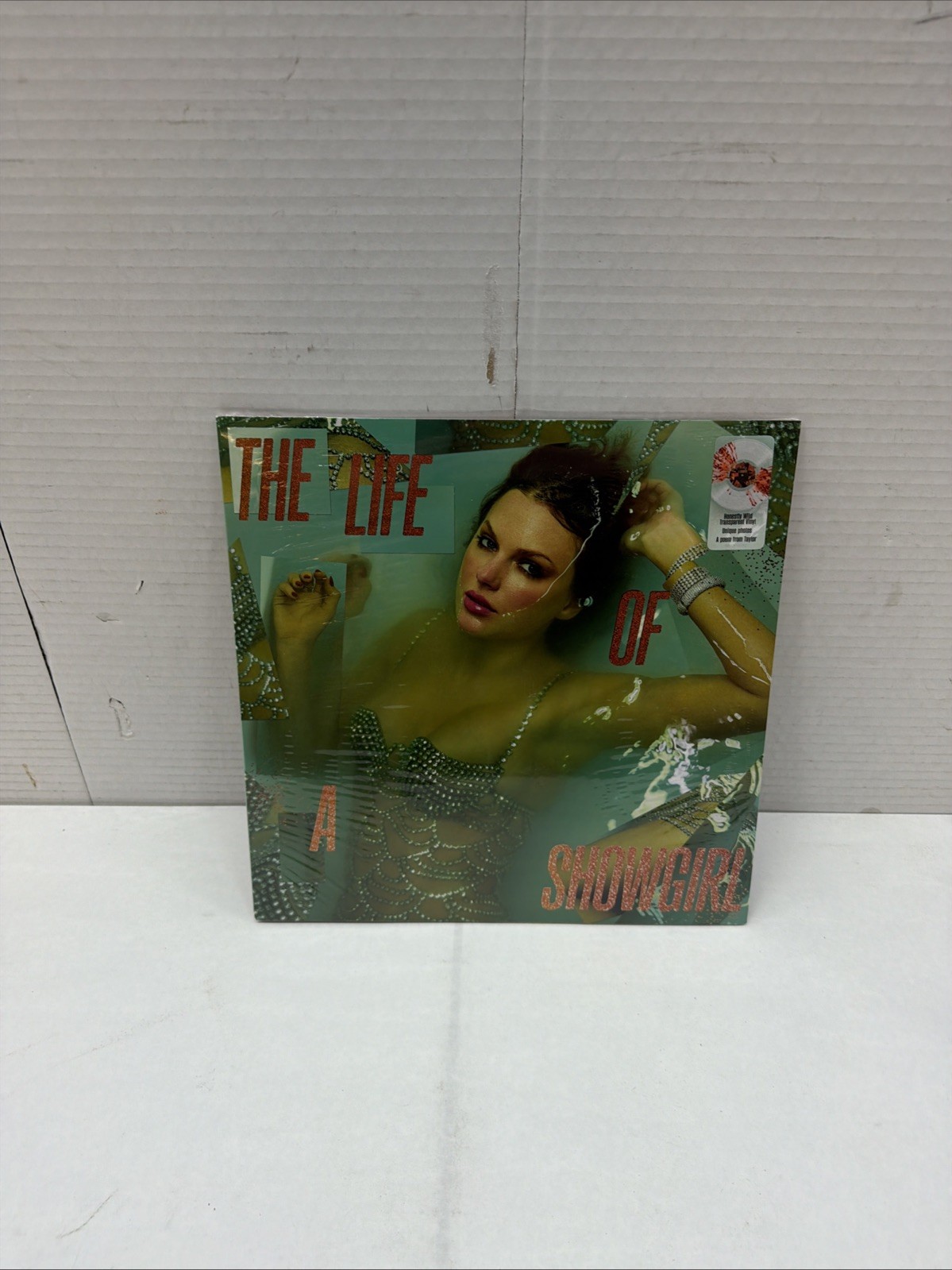 TAYLOR SWIFT THE LIFE OF A SHOWGIRL CLEAR RED & ORANGE LP THE FATE OF OPHELIA