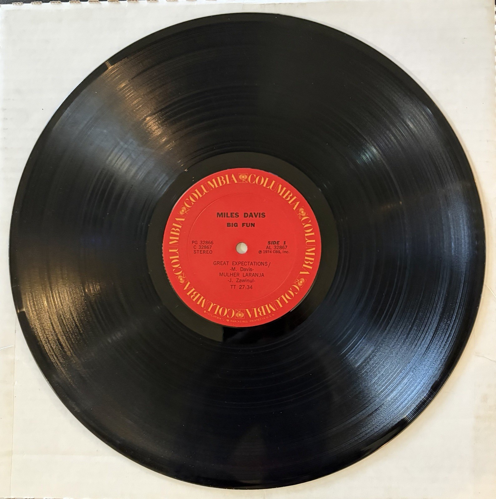 Miles Davis – Big Fun (2LP’s, VG+, 1974 OG, Gatefold)