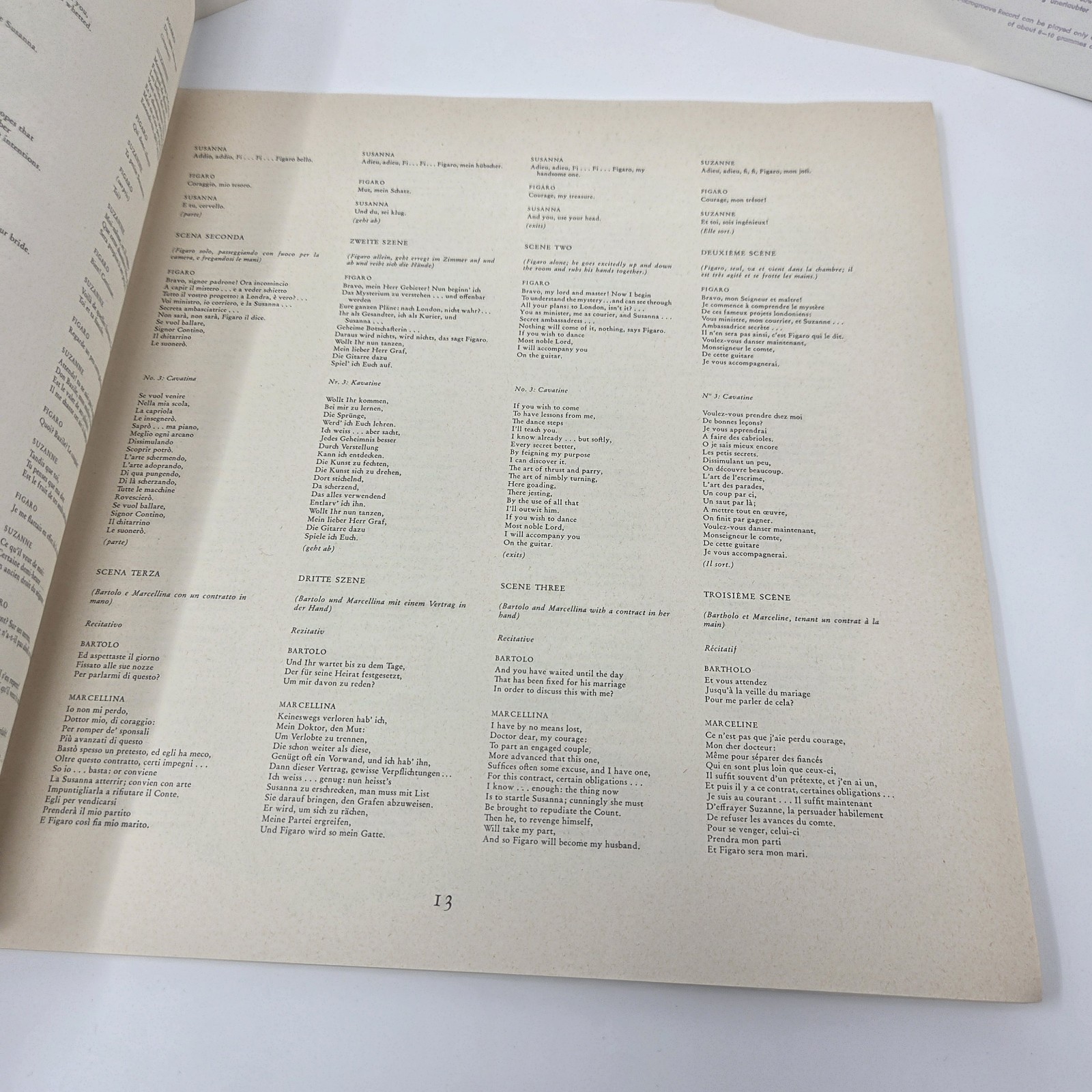 1961 Mozart Le Nozze Di Figaro Deutsche Grammophon 3 LP Box Set – Sample Copy