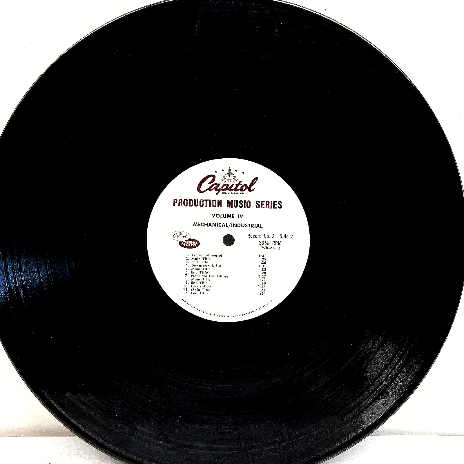 Mechanical Industrial Capitol Records Production Series Library Vinyl 1st Press