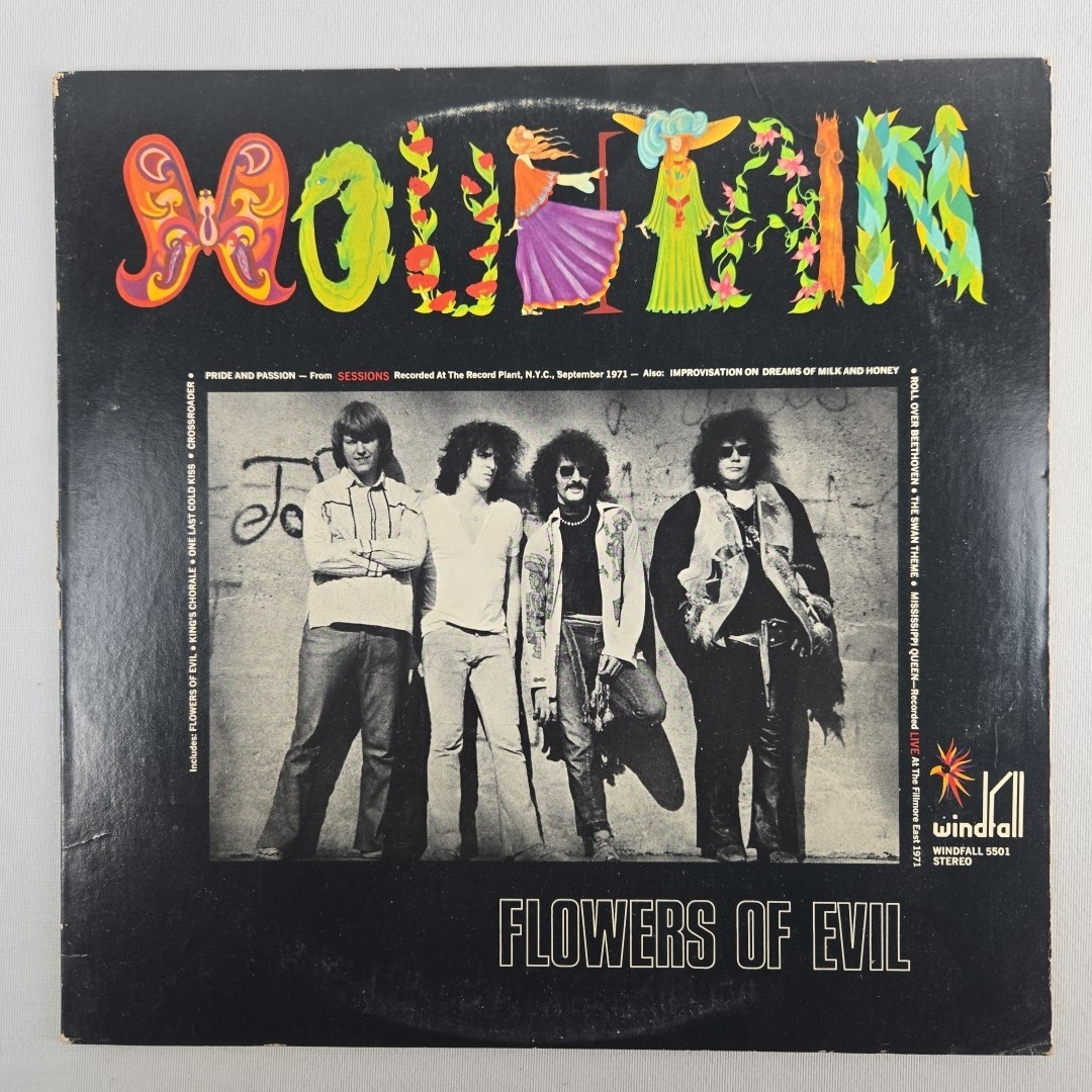 Mountain Flowers Of Evil 1971 Vinyl LP Windfall 5501 Hard Rock Leslie West
