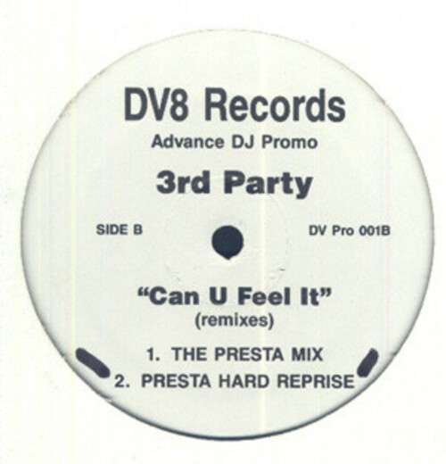 3rd Party – Can U Feel It (Remixes) – USA Promo 12″ Vinyl – 1995 – DV8 Records