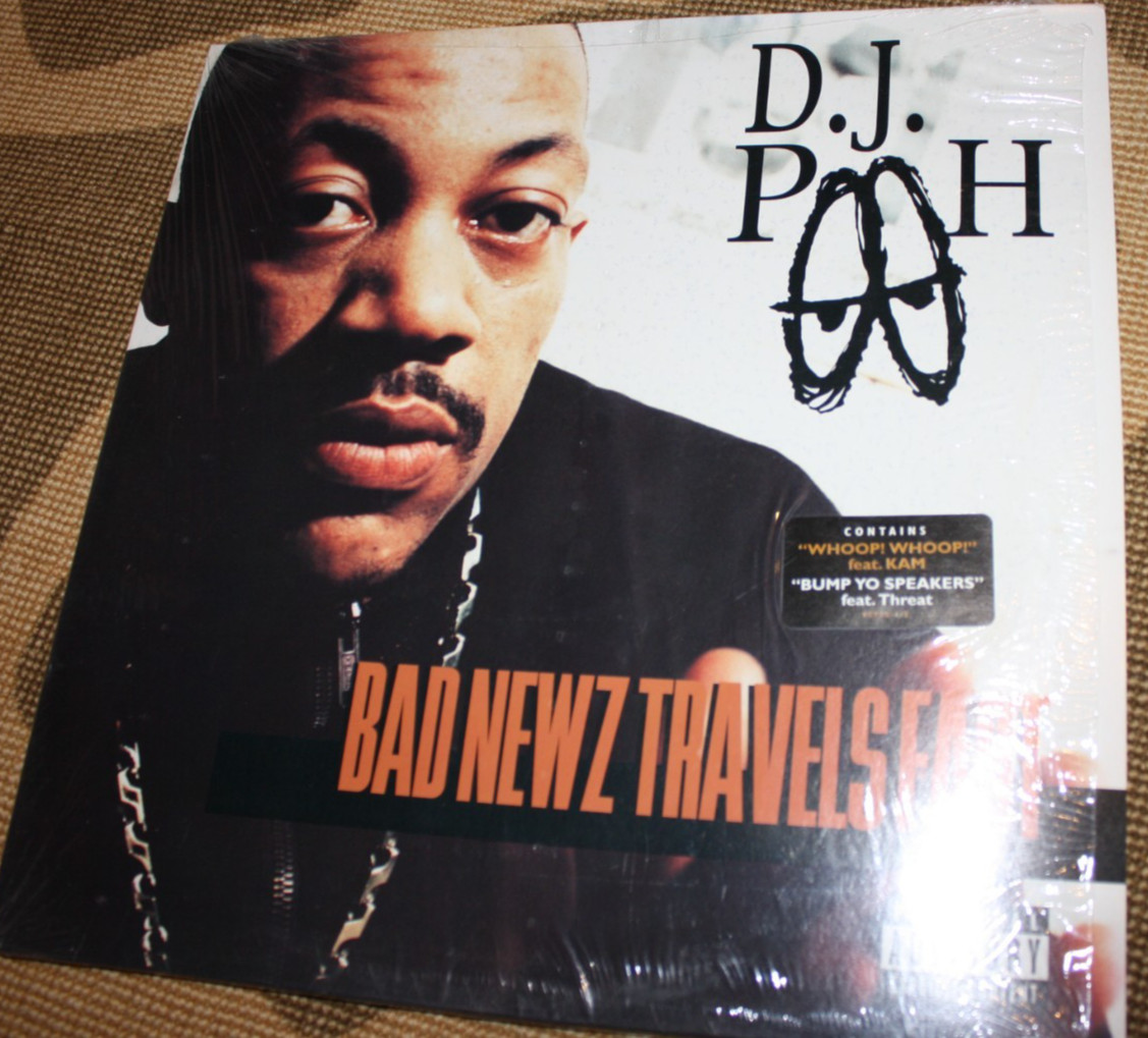 D.J. Pooh- Bad Newz Travels Fast 2×12″ LP Vinyl, 1997 Big Beat, West Coast Rap
