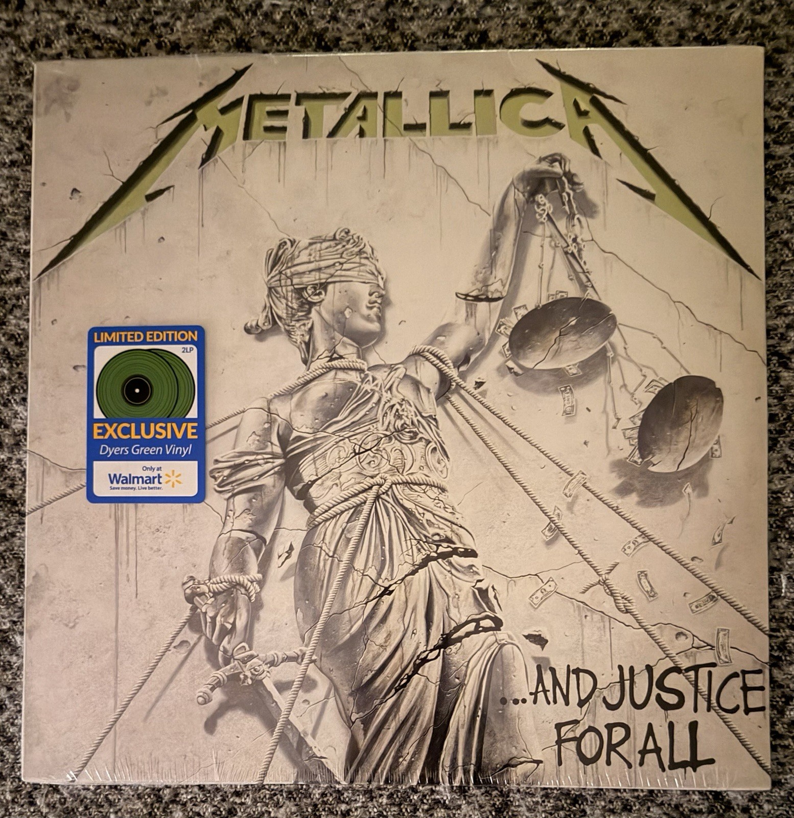 Metallica – Justice for All – 2LP Green Colored Vinyl – New & Sealed