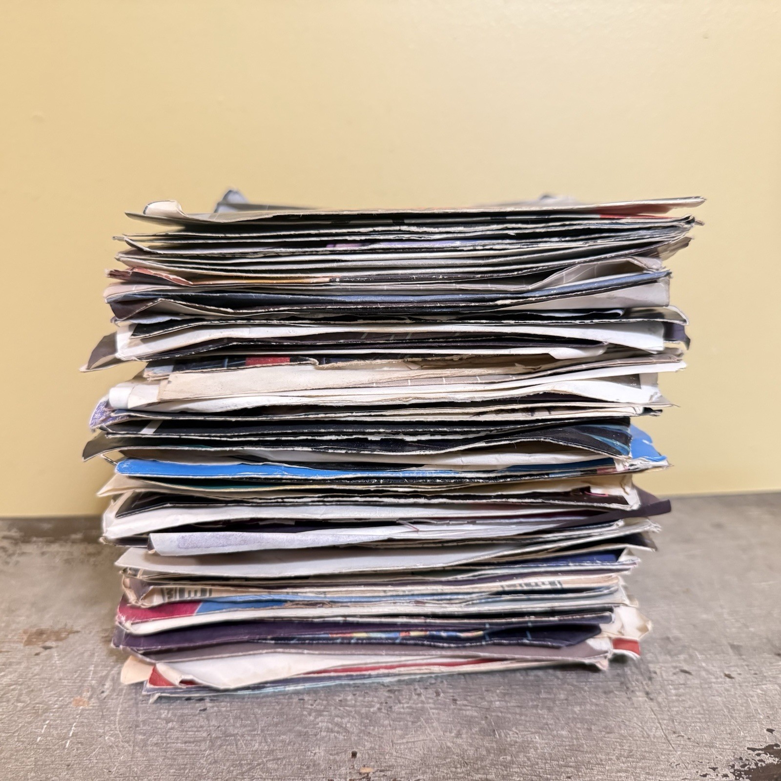 Lot of 78 7inch 198’s Single Albums Vinyl Records Various Artists Estate Find