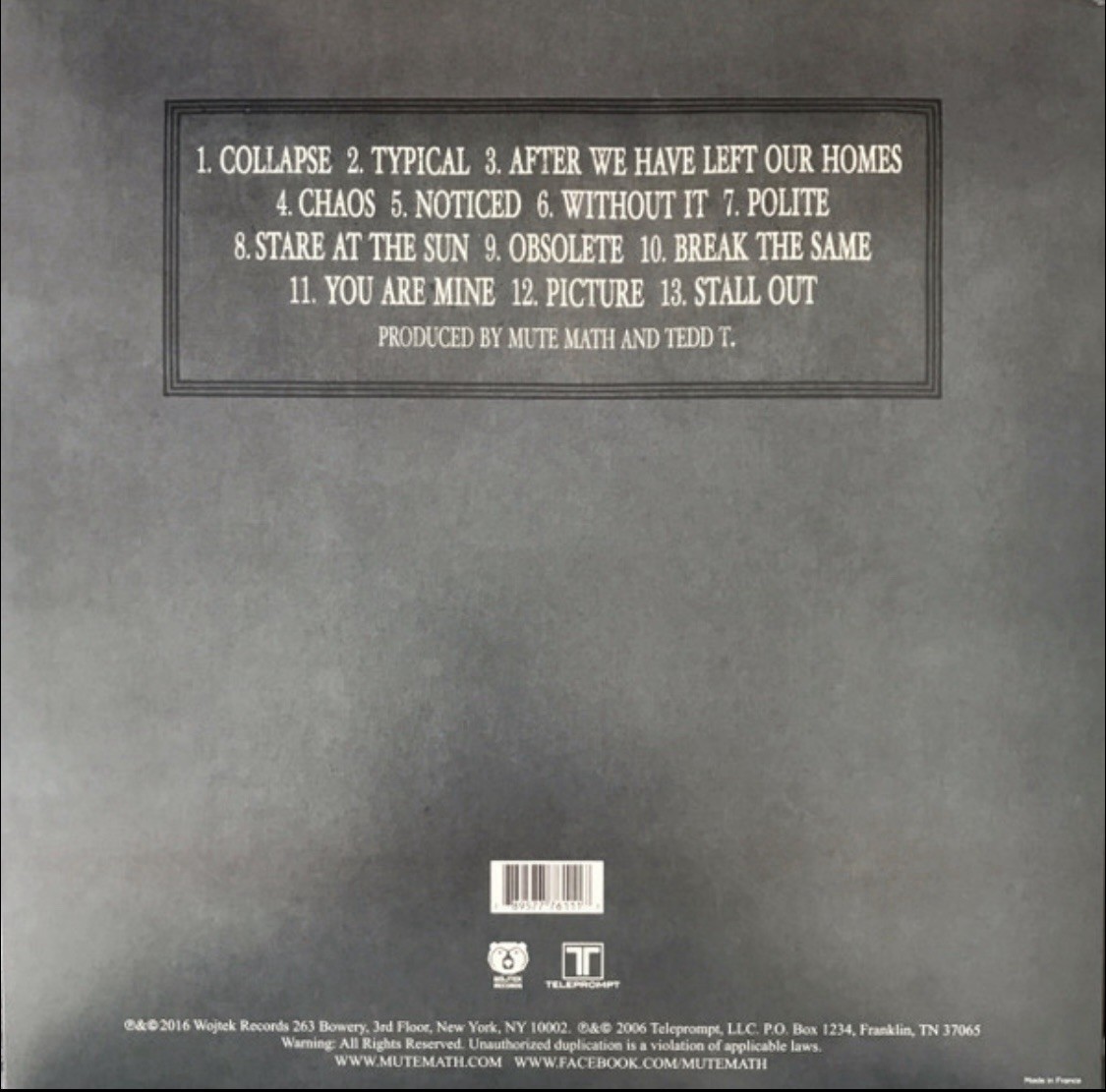 Mutemath limited 10th Anniversary edition 2016 2LPs rare website only.