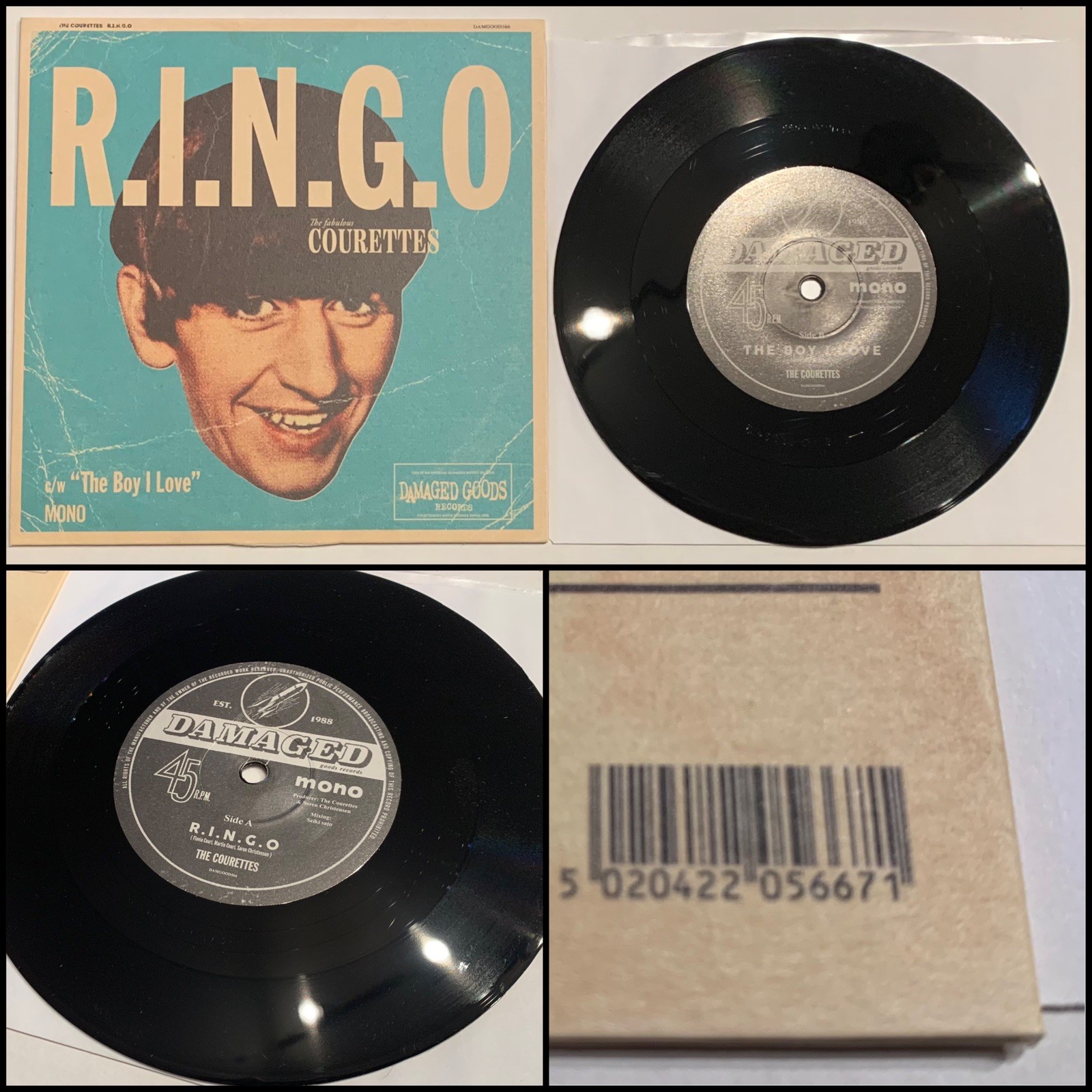 THE COURETTES R.I.N.G.O 7” Vinyl-Autoramas Schizophonics Kate Clover Jackets