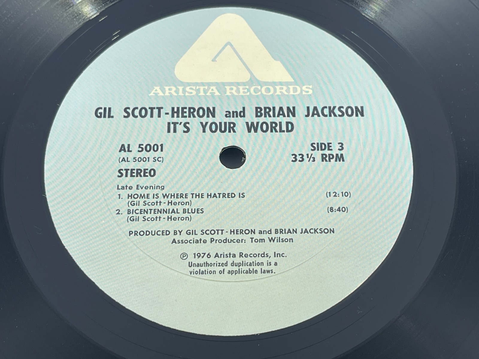 Used Gil Scott-Heron and Brian Jackson “It’s Your World” Vinyl LP